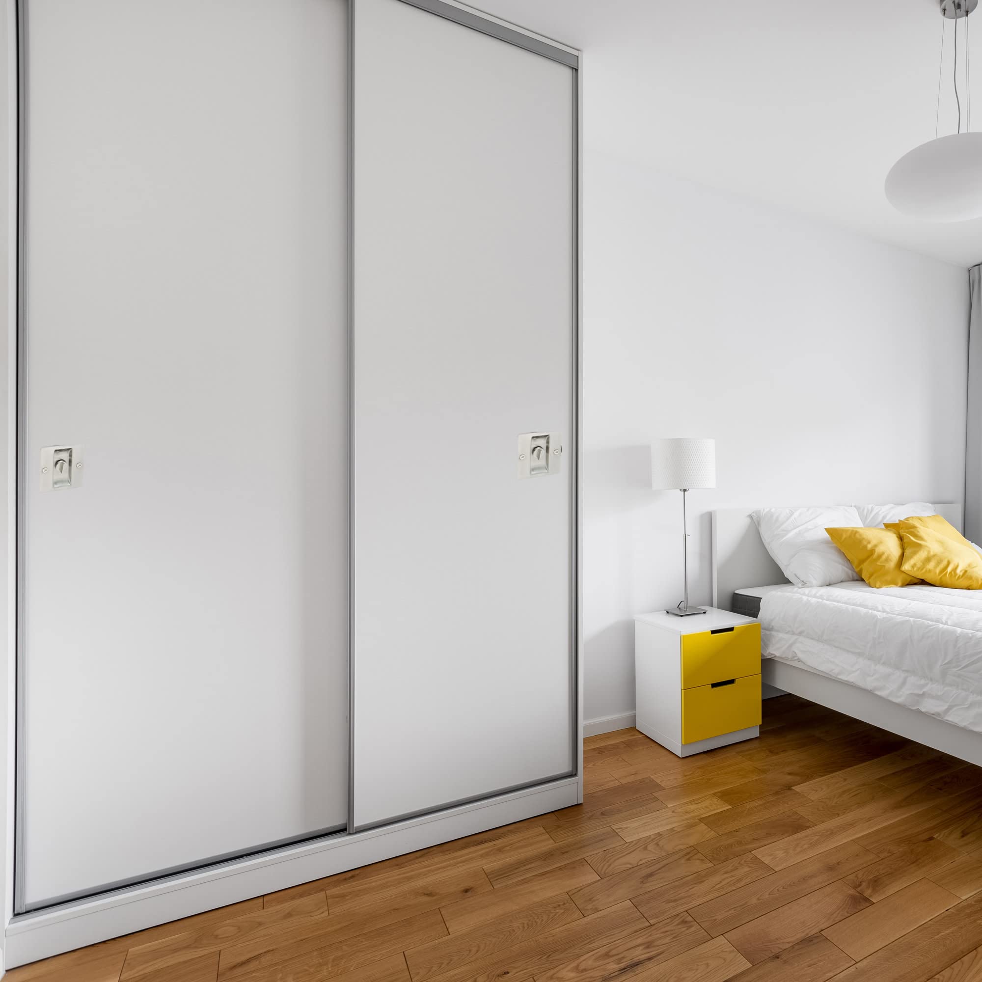 Design House 182121 Pocket Door Privacy Bed and Bath Lock 2-Pack Satin Nickel - Image 4