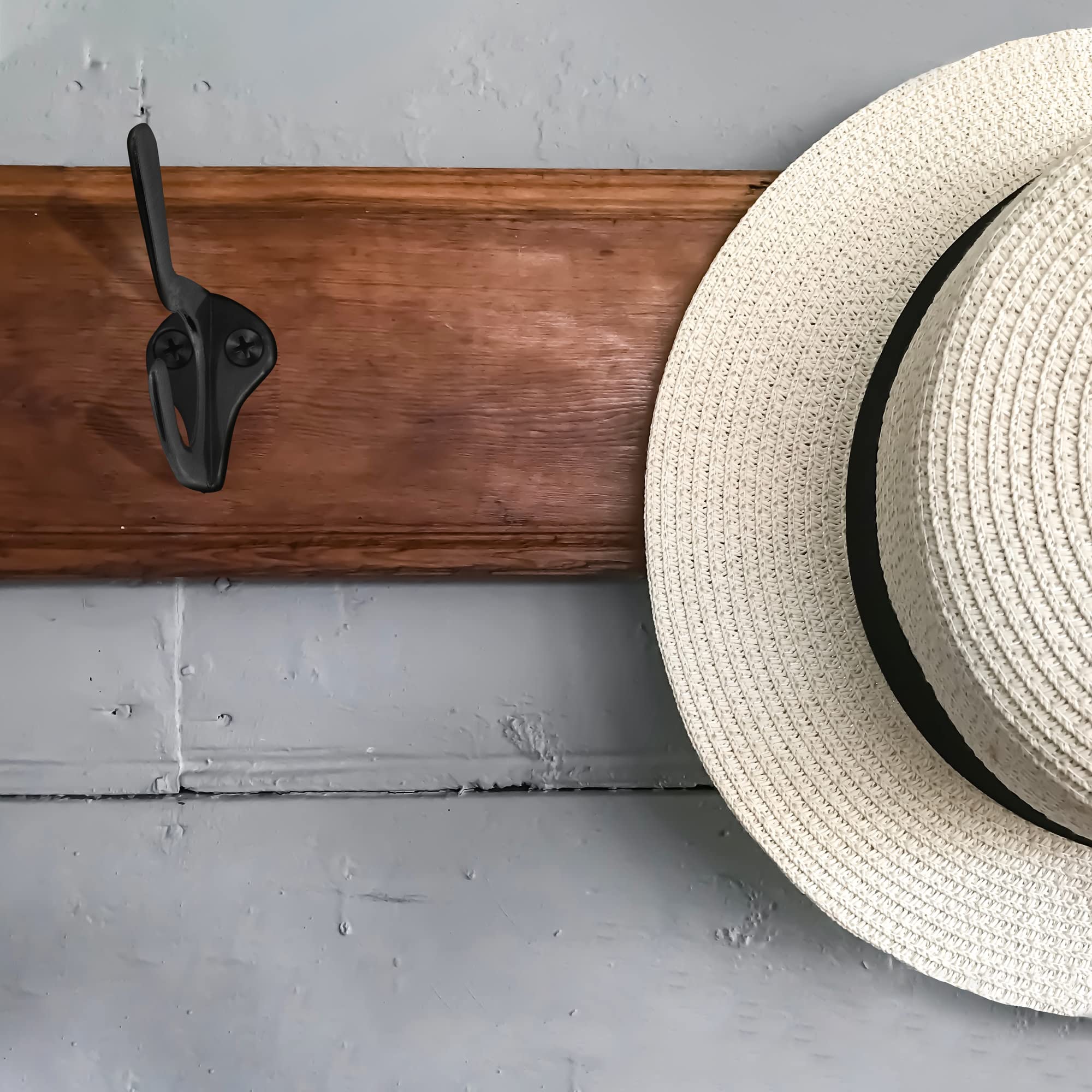 Design House 188144 Classic 3-inch Double Hat and Coat Hook for Bathroom Bedroom Closet Kitchen or Office Matte Black 5-Pack - Image 5