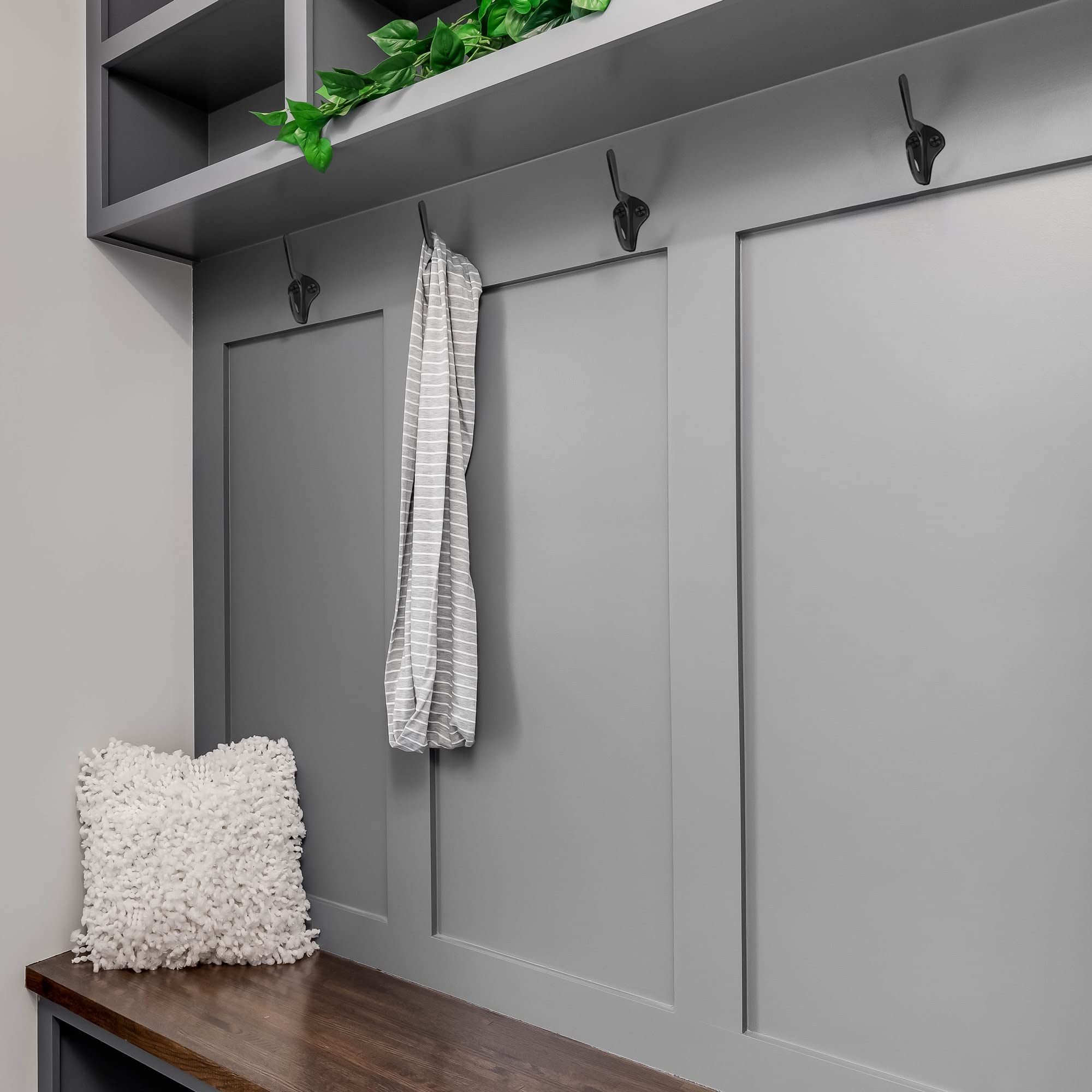 Design House 188144 Classic 3-inch Double Hat and Coat Hook for Bathroom Bedroom Closet Kitchen or Office Matte Black 5-Pack - Image 6