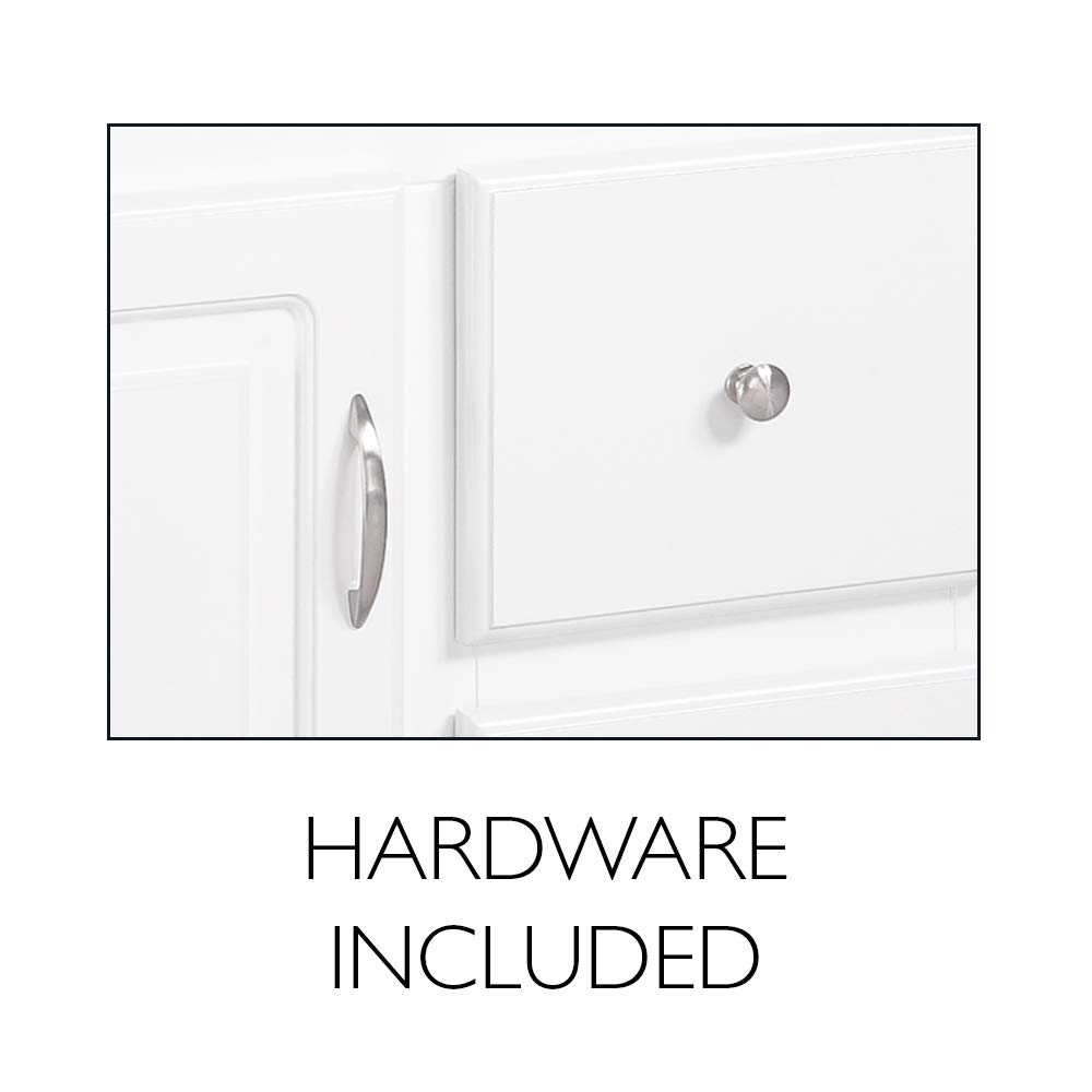 Design House Brookings 36 Inch Bathroom Vanity, Ready to Assemble, Solid Wood, Sherwin Williams® White – Design House, 586958 - Image 15