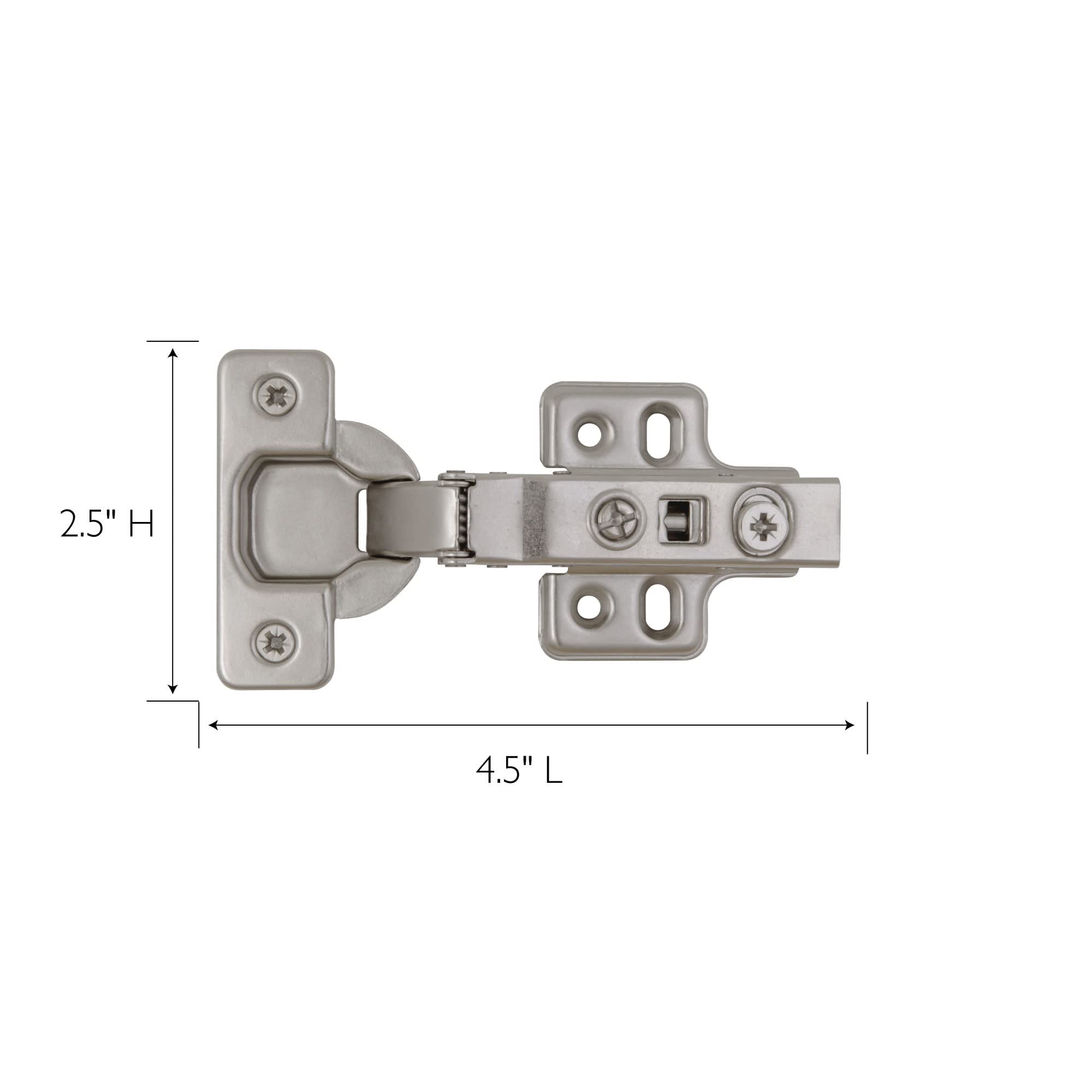 Design House 189654 Soft Close Hinges for Kitchen Cabinets 10-Pack Satin Nickel - Image 5
