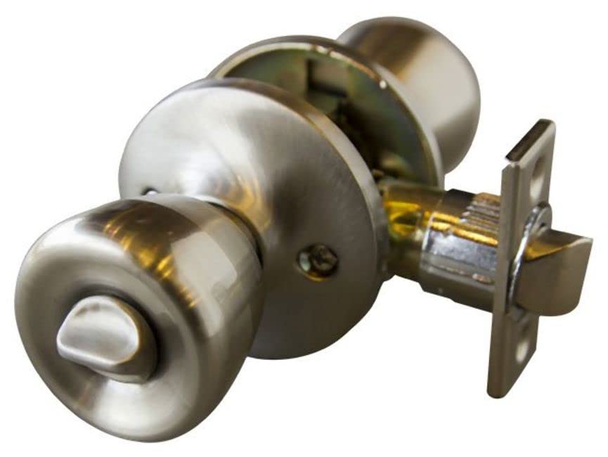 Design House 190723 Terrace 6-Way Universal Privacy Bed and Bath Door Knob Satin Nickel 6-Pack - Image 6