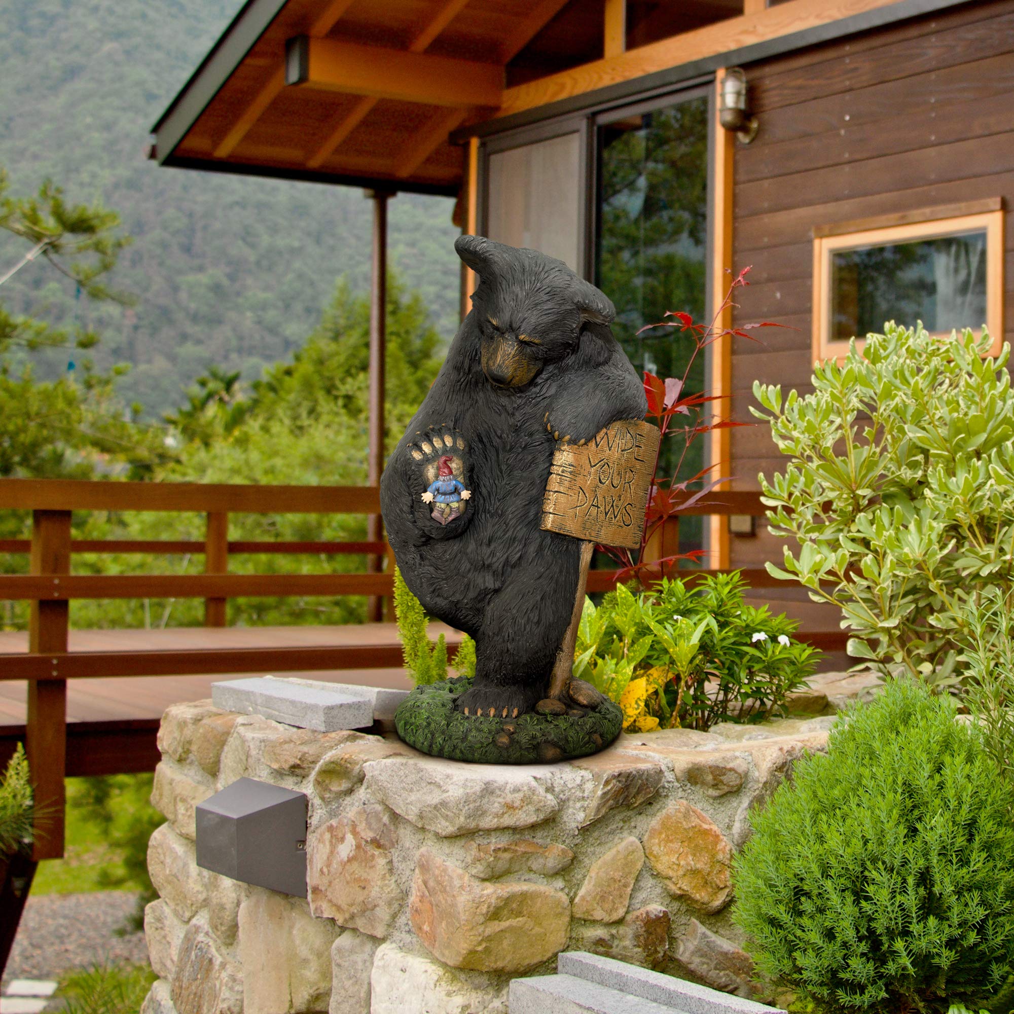 Design House 328203 Wipe Your Paws Bear 24-inch Figurine Statue for Garden Patio Home & Office Décor Housewarming Gifting Birthdays - Image 10