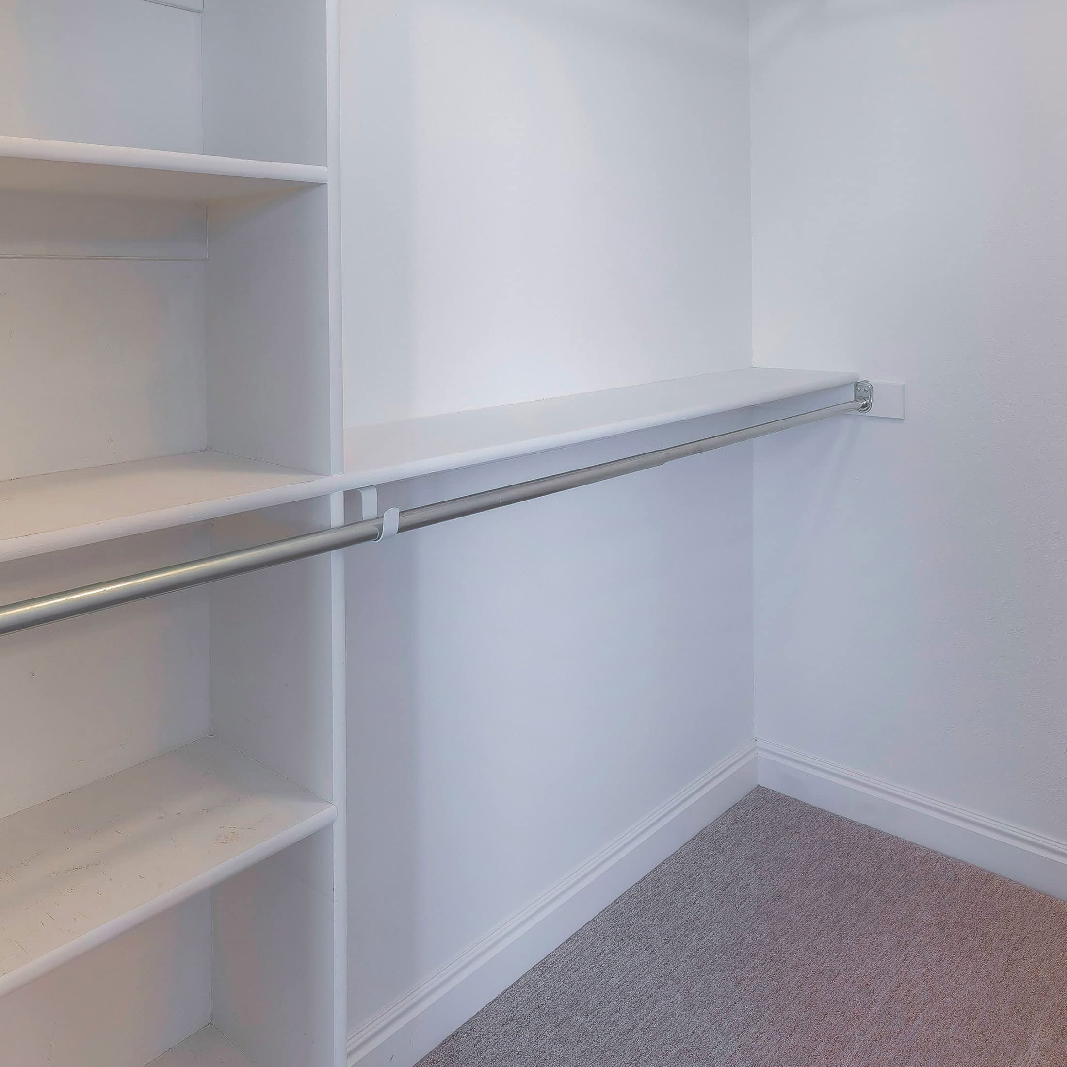 Design House 40 Inch to 72 Inch Adjustable Closet Rod for Hanging Clothes, Polished Chrome, Heavy Duty Steel Construction – Design House, 206052 - Image 5