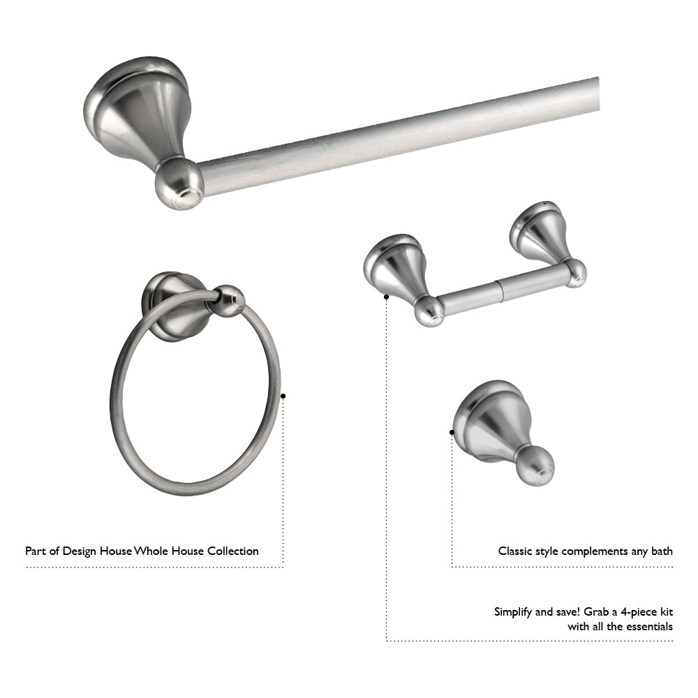 Design House 532895 Allante Towel Ring, Polished Chrome - Image 3