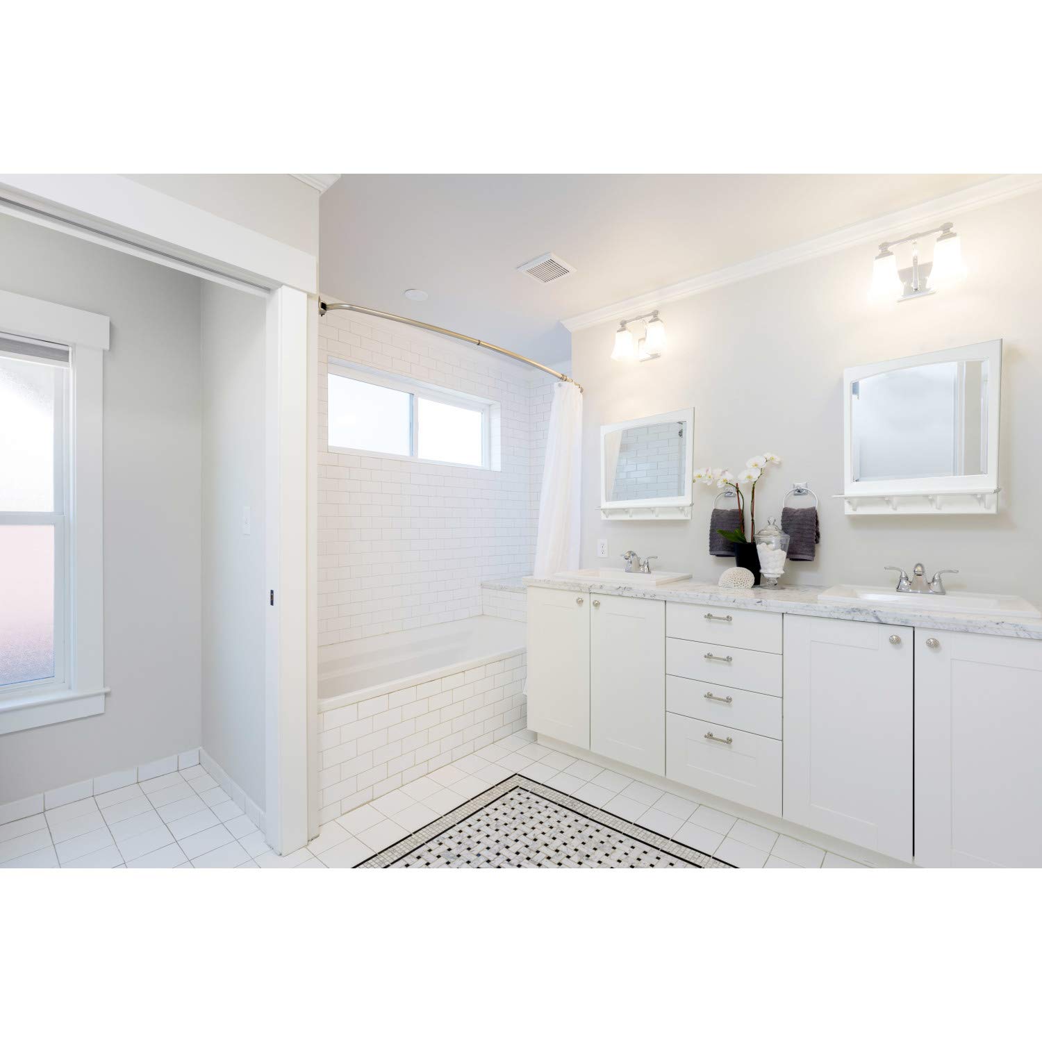 Design House 539940 38x31 Concord Mirror with Shelf, White - Image 3