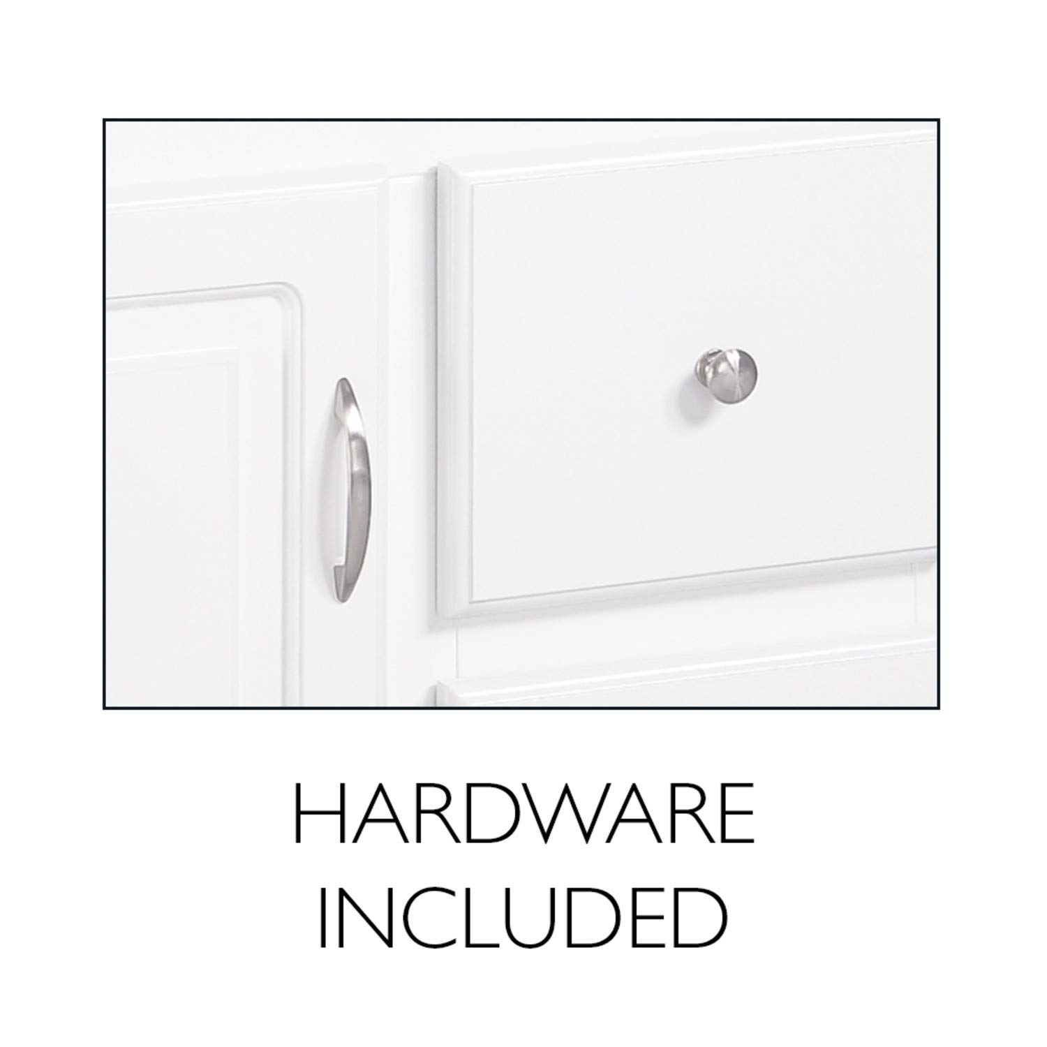 Design House 539940 38x31 Concord Mirror with Shelf, White - Image 5