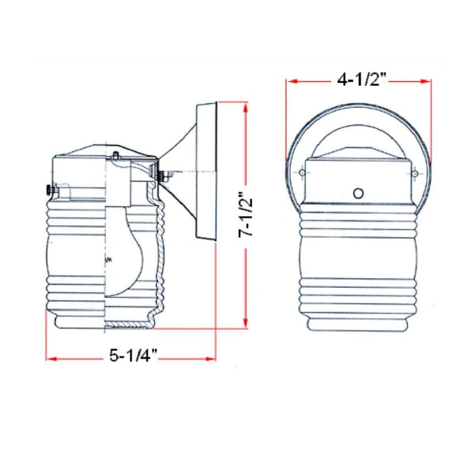 Design House 587311 Jelly Jar Classic 1-Light 2-Pack Indoor/Outdoor Wall Light with Clear Ribbed Glass for Entryway Porch Patio, Oil Rubbed Bronze - Image 4