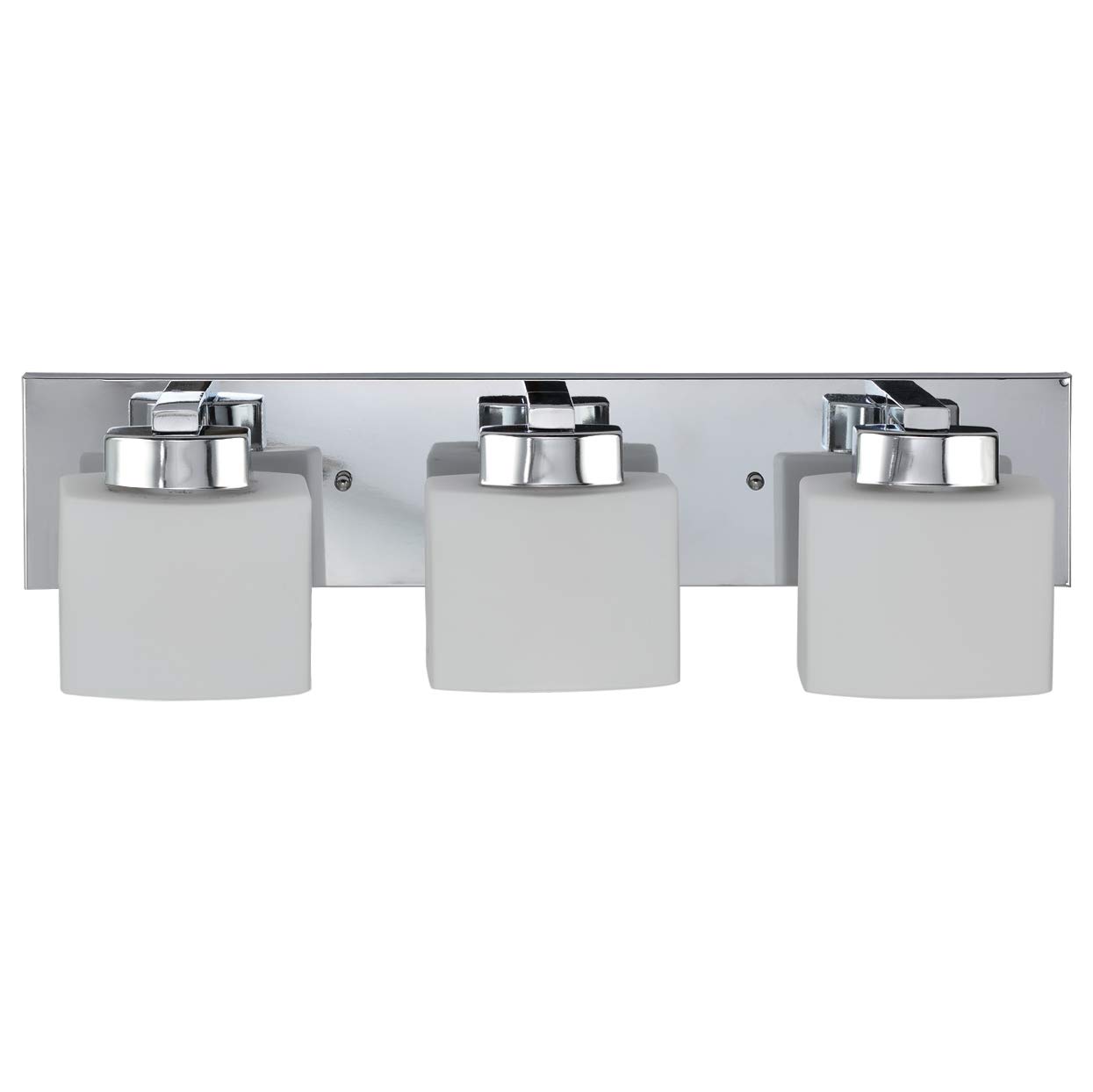 Design House 587469 Dove Creek 3-Light Vanity Light, Polished Chrome Finish, Frosted Glass Shades, Dimmable, Bathroom Wall Fixture - Image 3