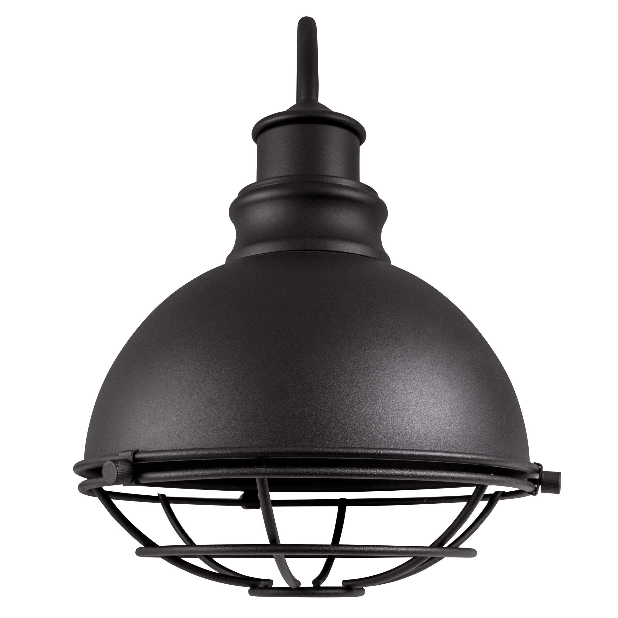 Design House 588442 Ajax Industrial Modern 1-Light Indoor/Outdoor Dimmable Wall Light with Removable Metal Wire Cage Shade for Porch Entryway Patio Garage Kitchen Bedroom, Textured Black - Image 3
