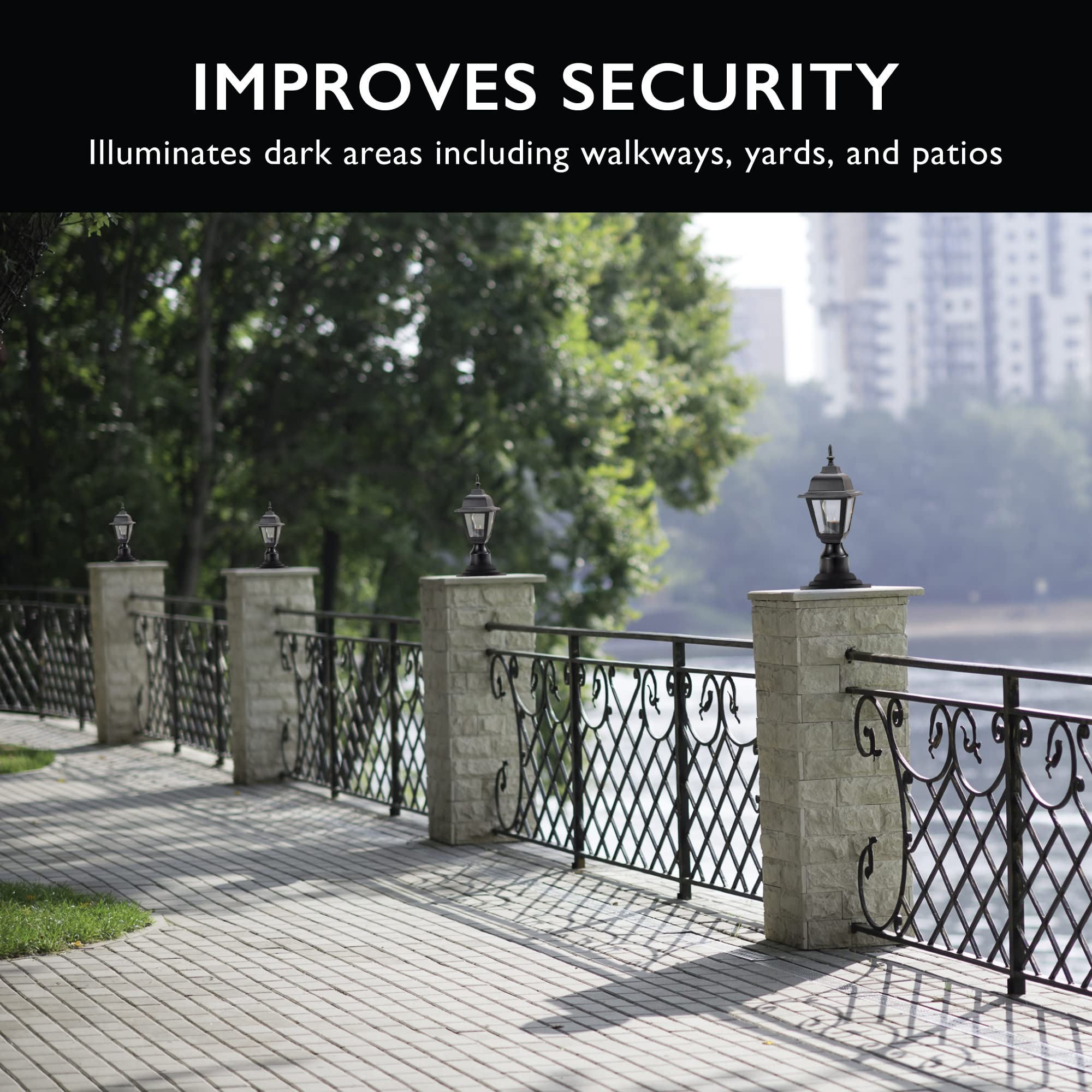 Design House 588897-BLK Standard 3-Inch Fitter Outdoor Pier Base Round Accessory Mount for Deck Porch Patio, Matte Black, 1 Count (Pack of 1) - Image 5