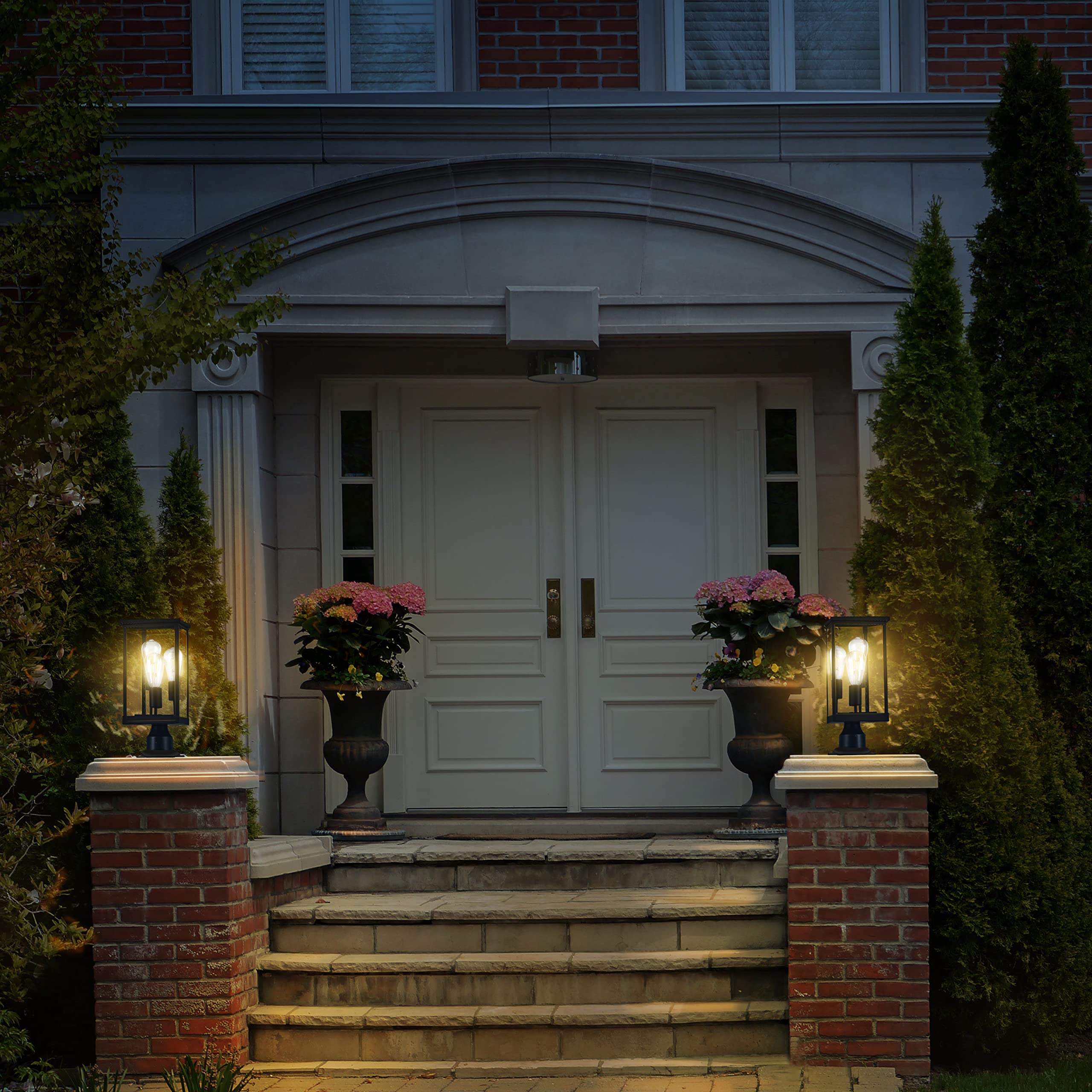 Design House 588897-BLK Standard 3-Inch Fitter Outdoor Pier Base Round Accessory Mount for Deck Porch Patio, Matte Black, 1 Count (Pack of 1) - Image 8