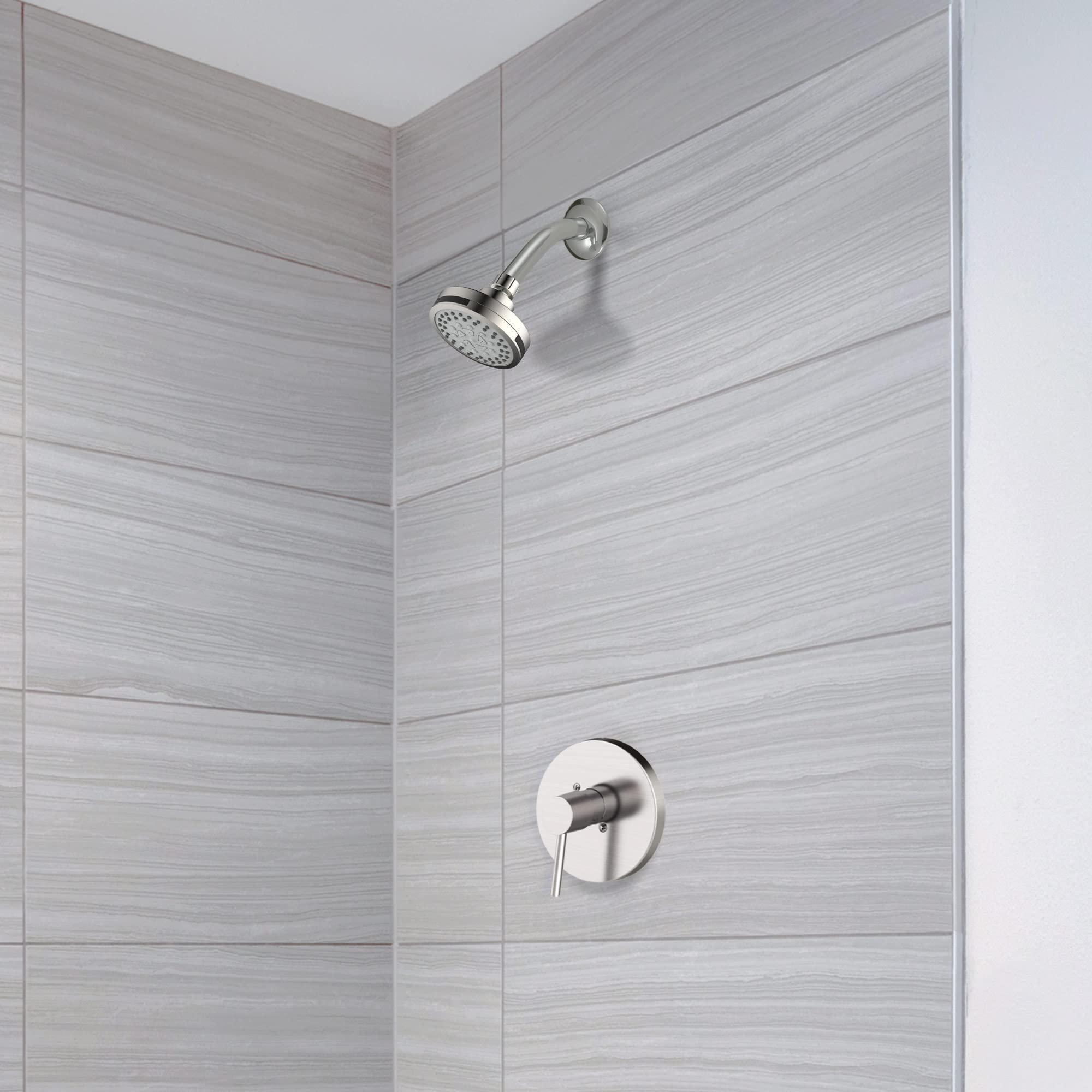 Design House 594341 Eastport II Contemporary Single-Handle Shower Valve Trim with Escutcheon for Bathroom, Satin Nickel - Image 3