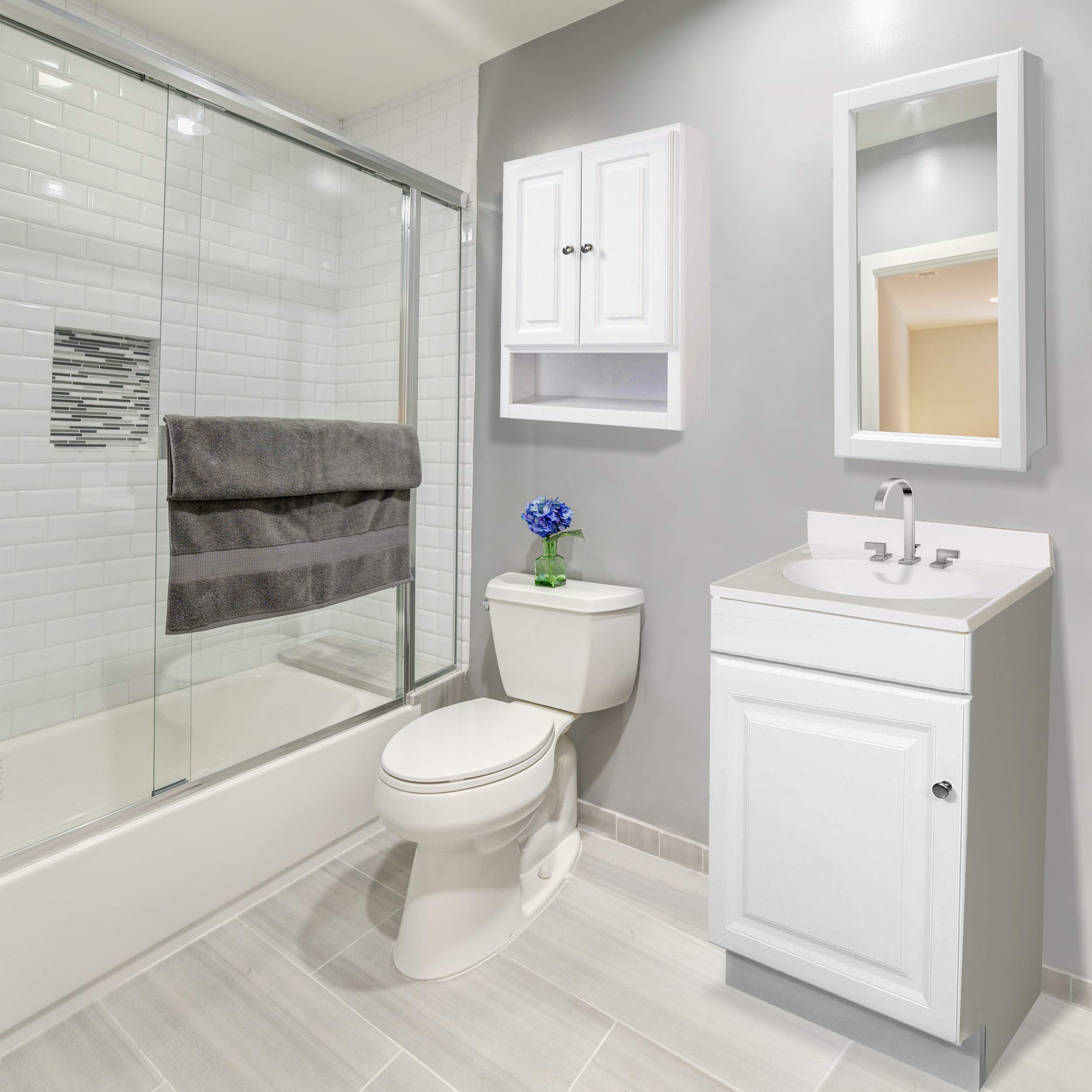 Design House 597112 Wyndham Unassembled Bathroom Vanity Cabinet Without Top, 18 x 16/1 Door, White - Image 5