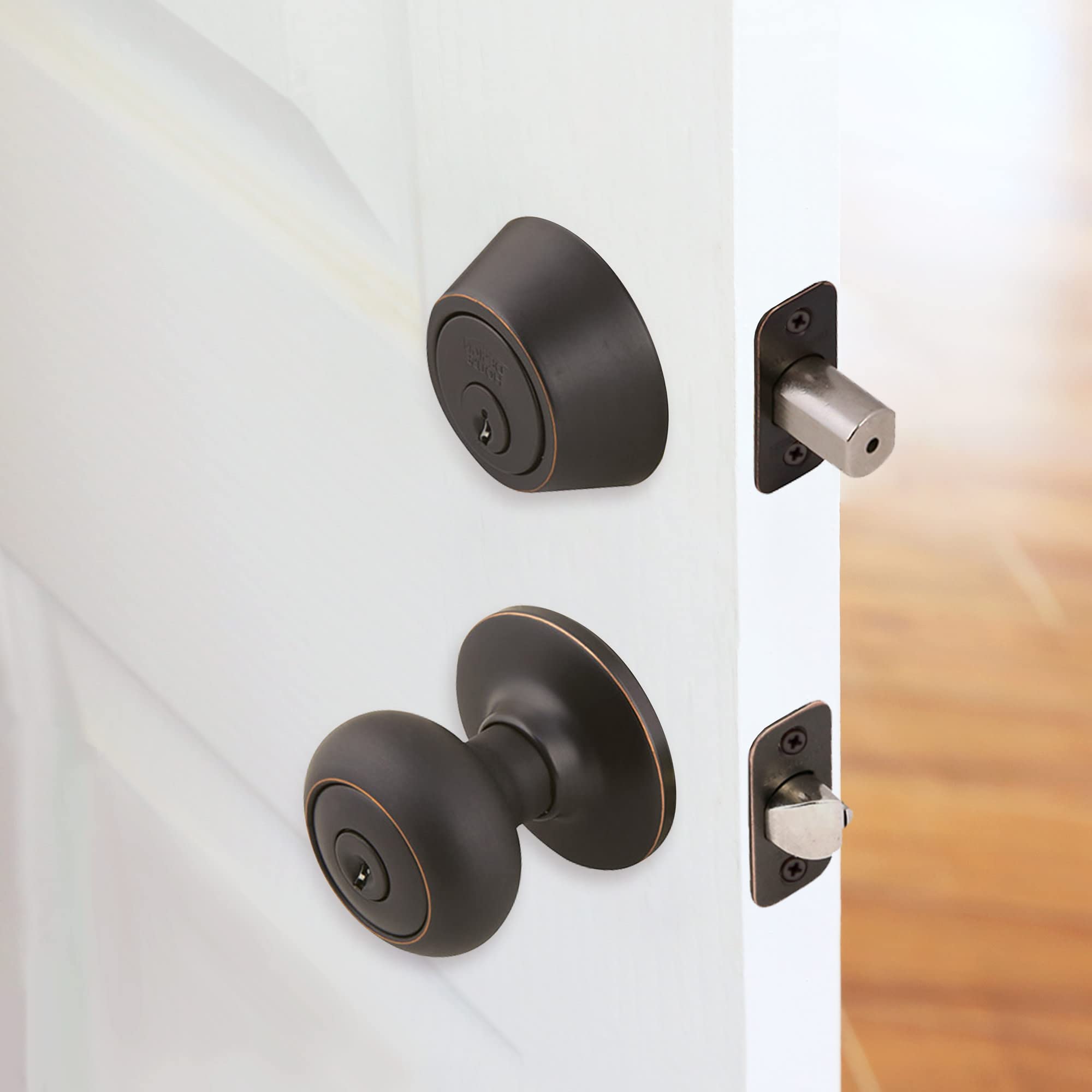 Design House 753467 Cambridge 2-Way Latch Entry Door Knob, Oil Rubbed Bronze - Image 5