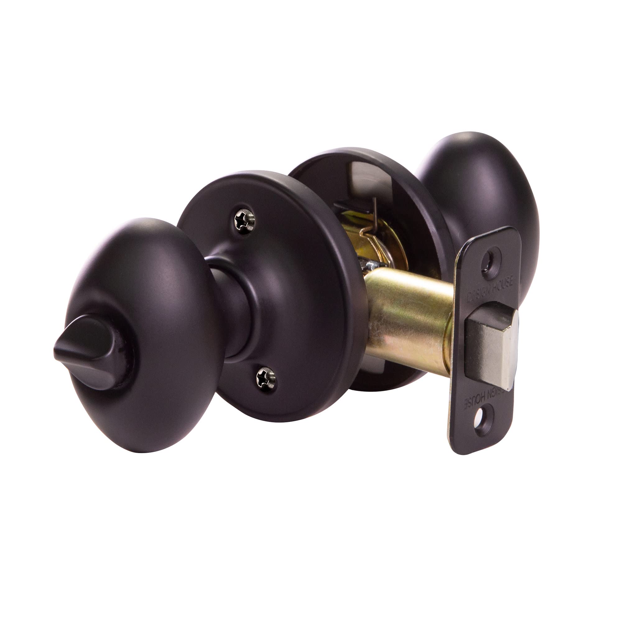 Design House 779181 Egg Privacy Bed and Bath Door Knob Matte Black - Image 7