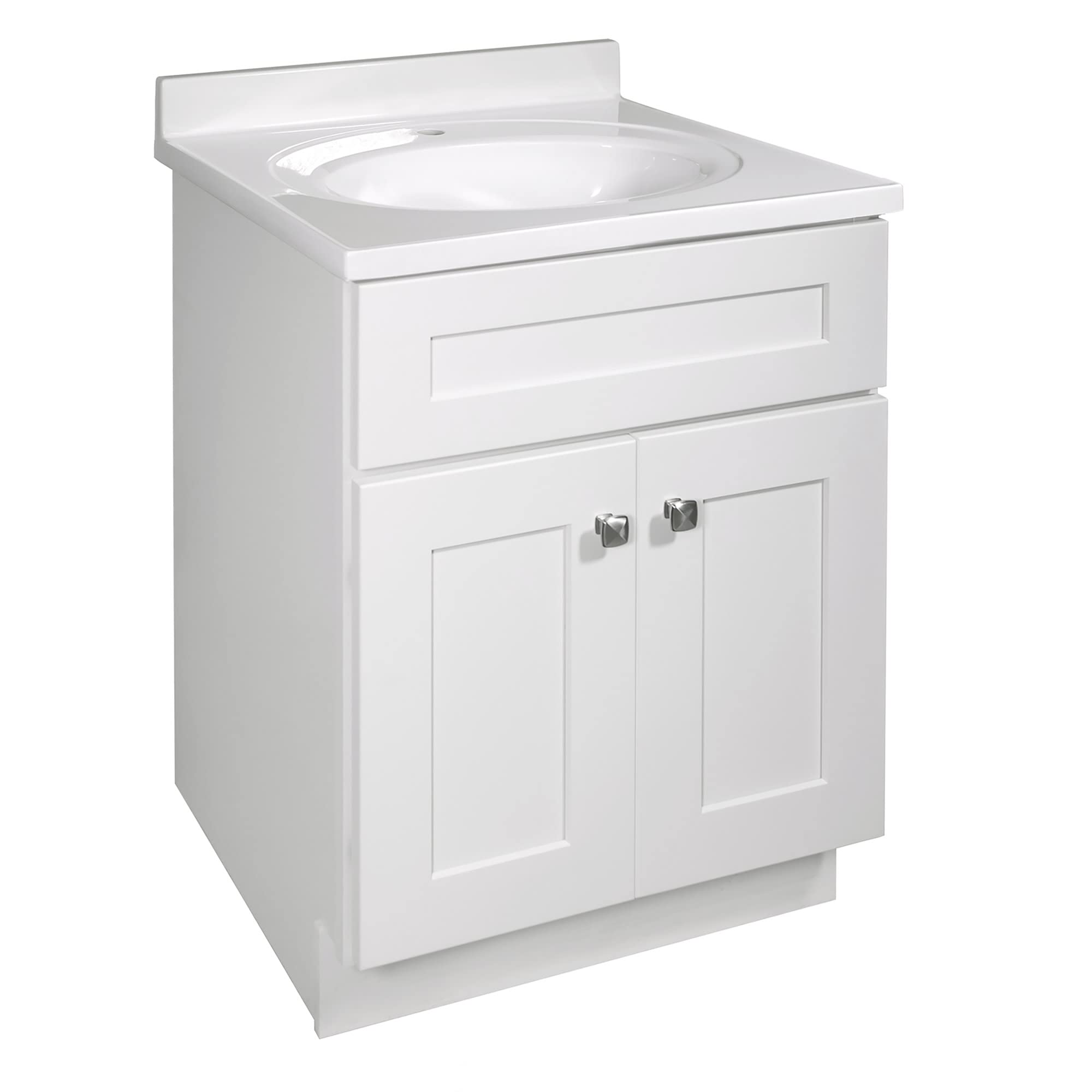 Design House Brookings 24 Inch Bathroom Vanity, Ready to Assemble, Solid Wood, Sherwin Williams® White – Design House, 586933 - Image 7