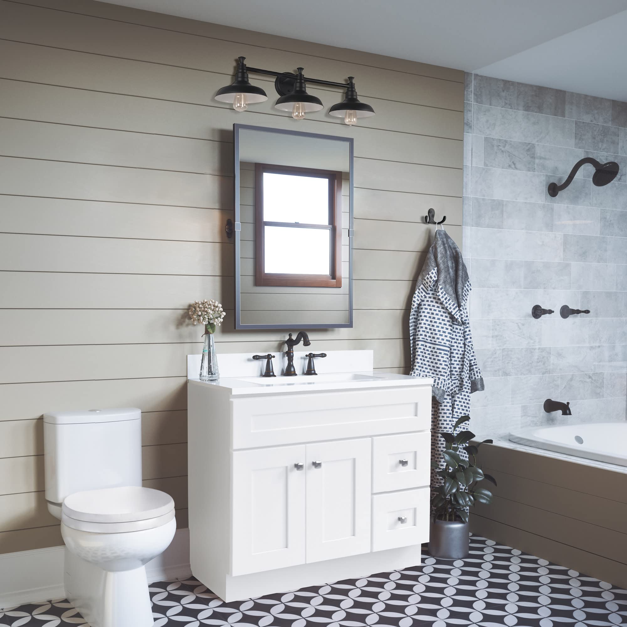 Design House Brookings 36 Inch Bathroom Vanity, Ready to Assemble, Solid Wood, Sherwin Williams® White – Design House, 586958 - Image 12