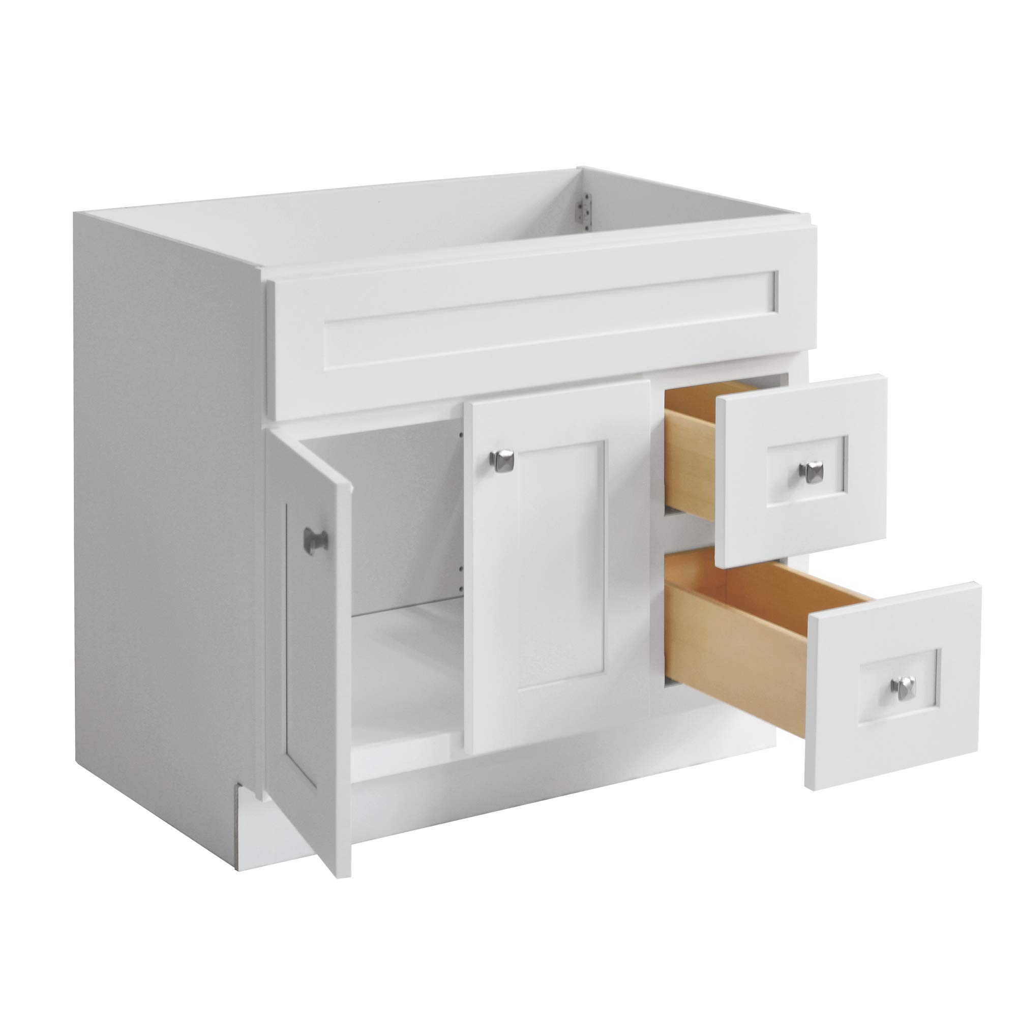 Design House Brookings 36 Inch Bathroom Vanity, Ready to Assemble, Solid Wood, Sherwin Williams® White – Design House, 586958 - Image 5