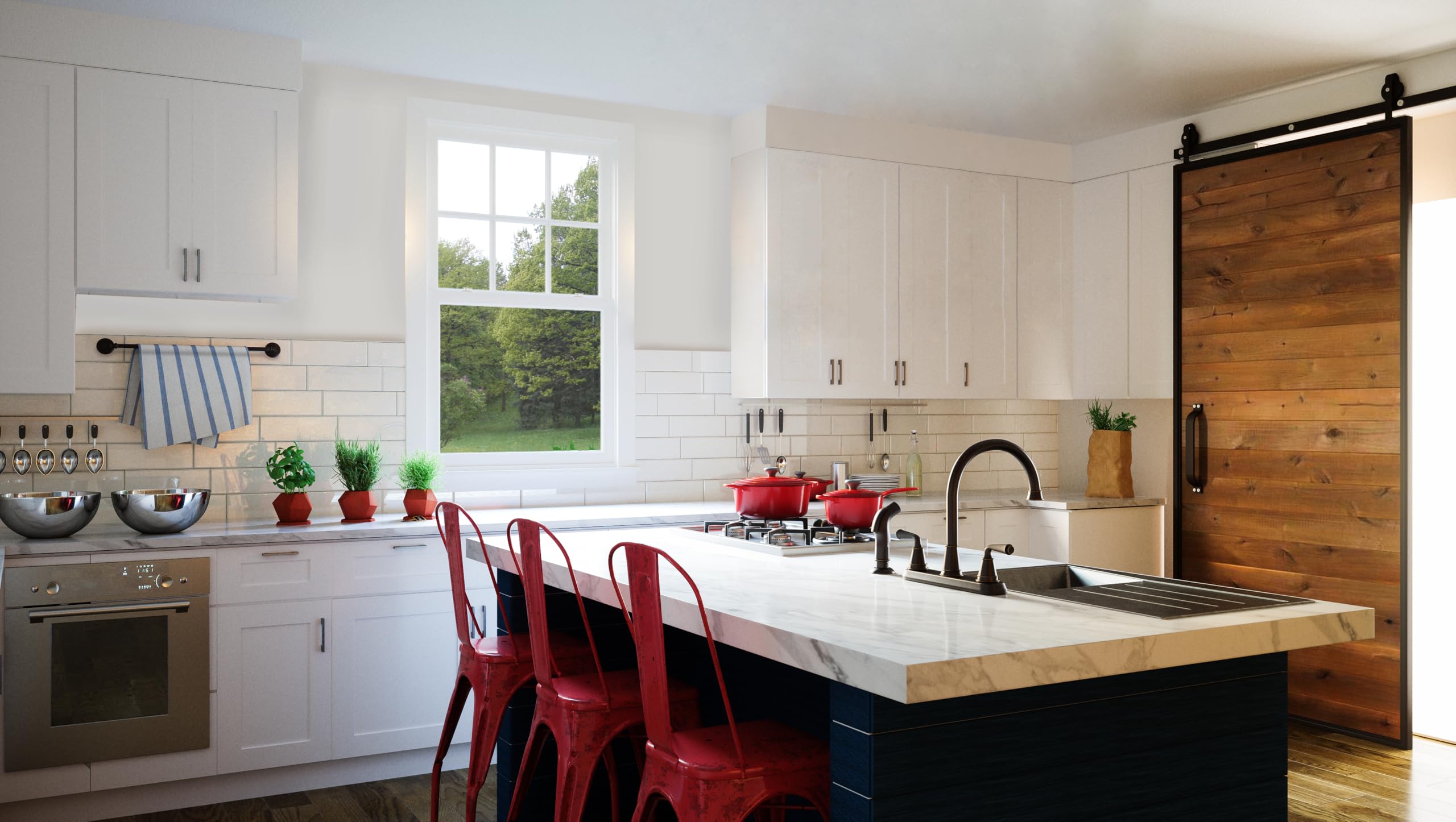 Design House Brookings Shaker Unassembled Sink Base Kitchen Cabinet SB36, 36 W x 24 D x 34.5 H, Painted White, Solid Wood, Design House, 561498 - Image 12