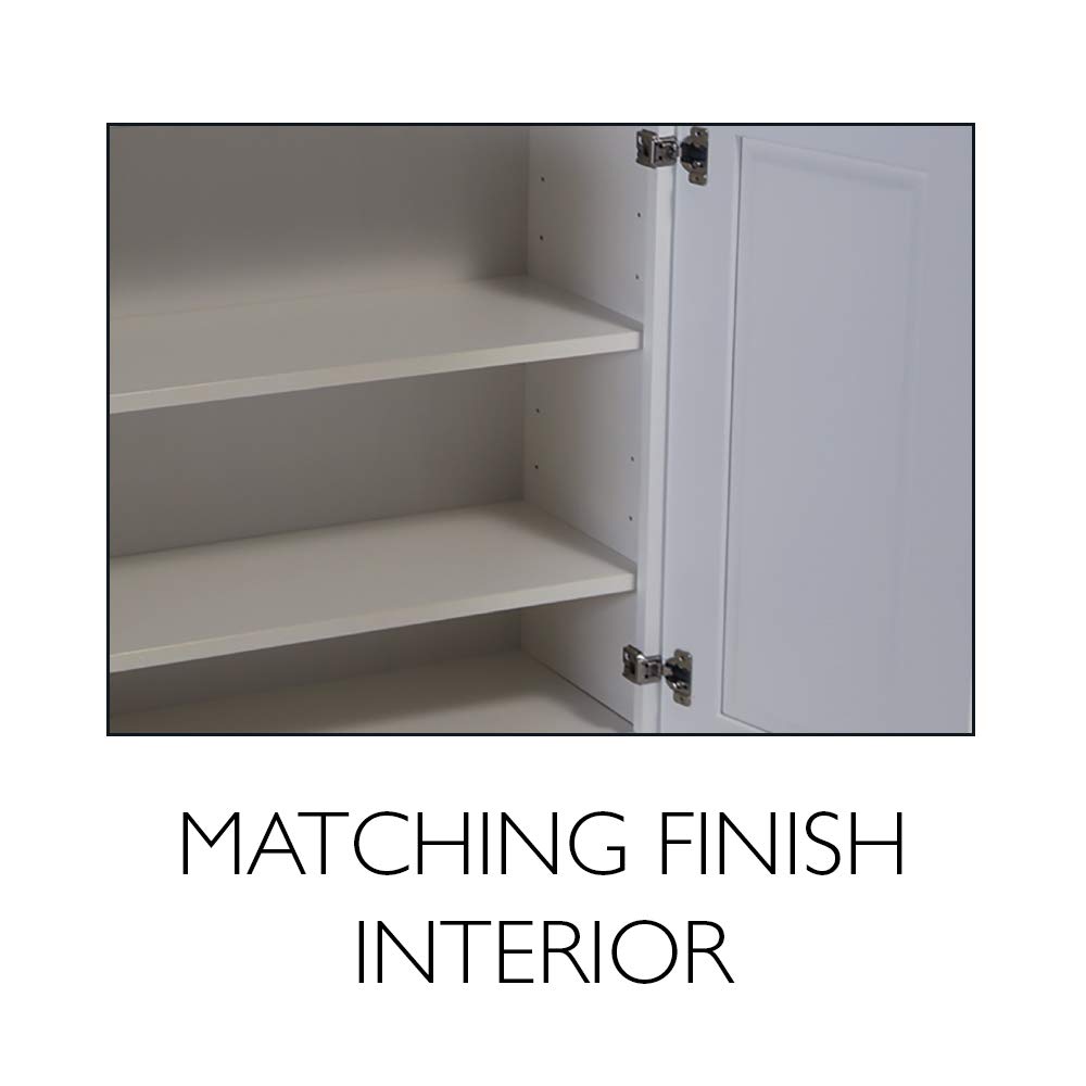 Design House Brookings Shaker Fully Assembled Pantry Kitchen Cabinet UC1884, 18 W x 24 D x 84 H, Painted White, Solid Wood, Design House, 613588 - Image 17