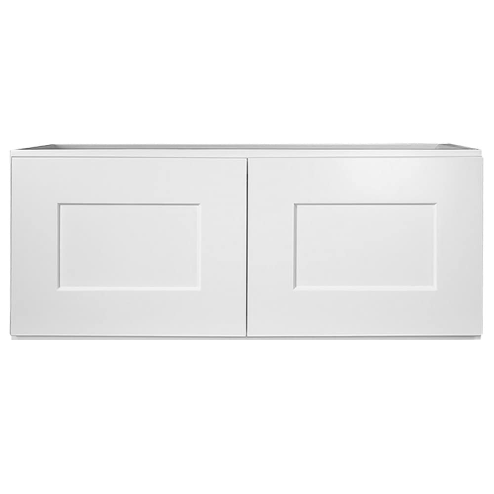 Design House Brookings Shaker Fully Assembled Bridge Wall Kitchen Cabinet W3012, 30 W x 12 D x 12 H, Painted White, Solid Wood, Design House, 613422 - Image 7