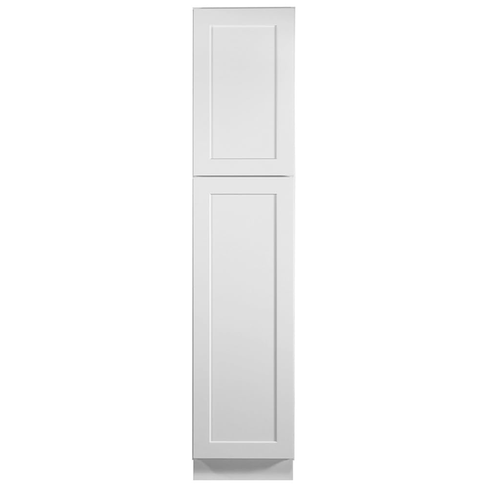 Design House Brookings Shaker Fully Assembled Pantry Kitchen Cabinet UC1884, 18 W x 24 D x 84 H, Painted White, Solid Wood, Design House, 613588 - Image 4