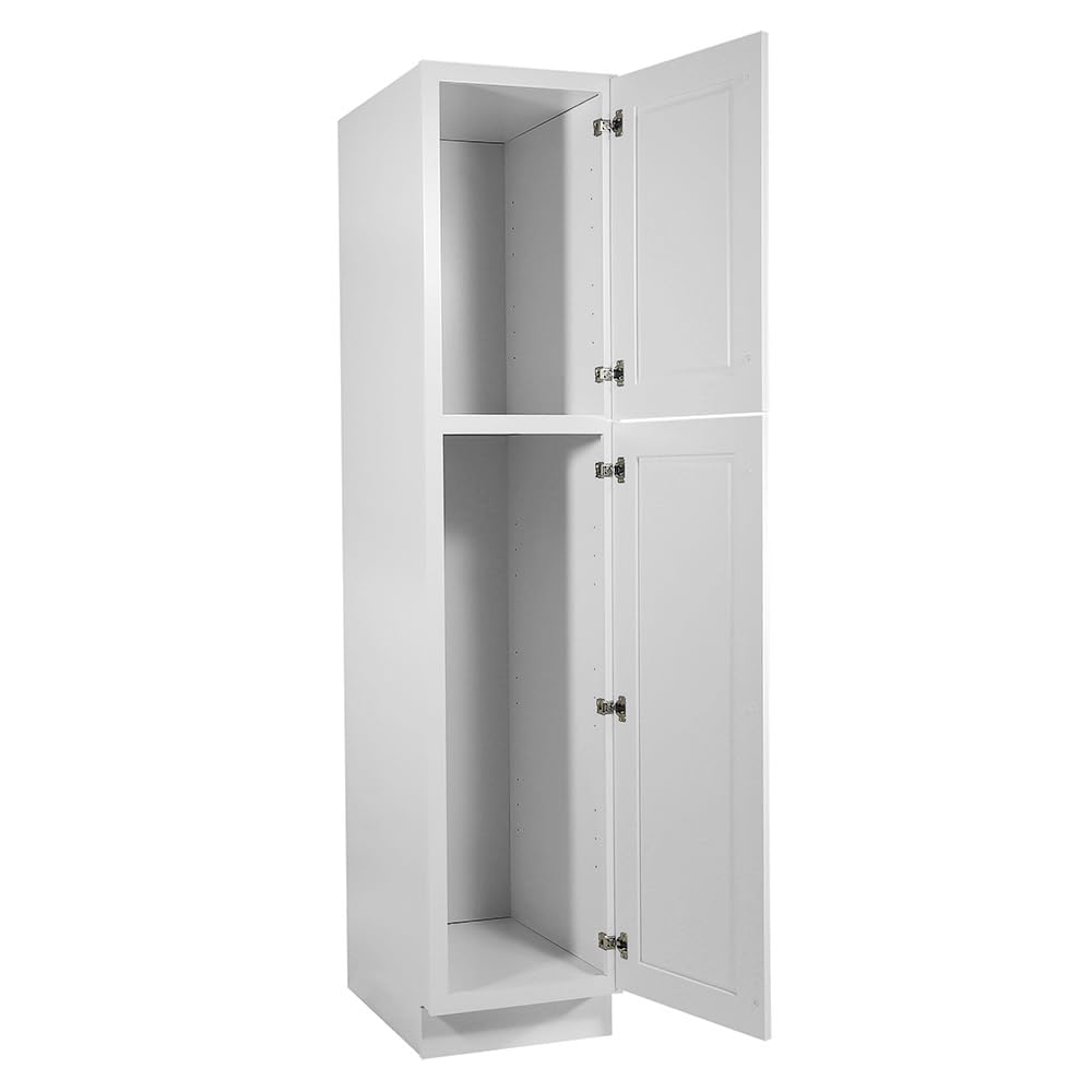 Design House Brookings Shaker Fully Assembled Pantry Kitchen Cabinet UC1884, 18 W x 24 D x 84 H, Painted White, Solid Wood, Design House, 613588 - Image 5