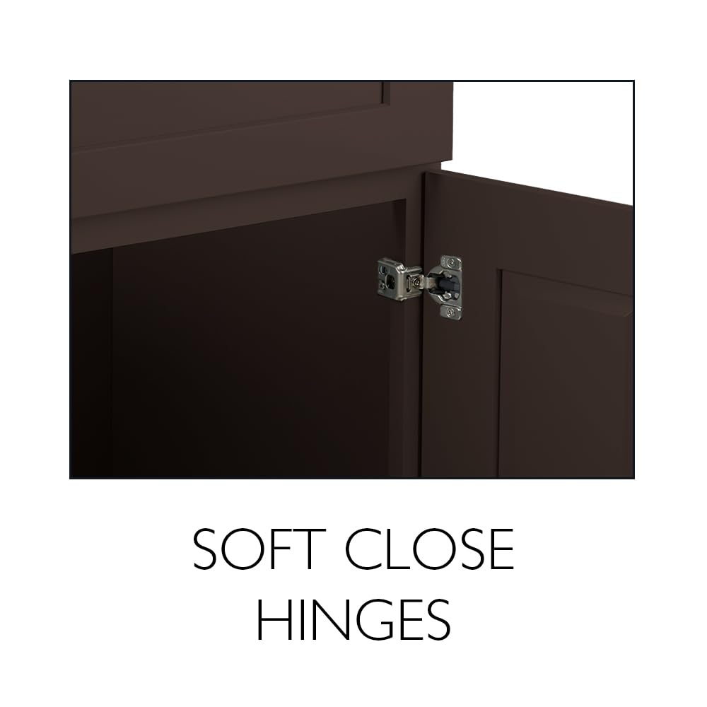 Design House Brookings Shaker Unassembled Blind Wall Kitchen Cabinet WBC2436, 24 W x 12 D x 36 H, Brown, Solid Wood, Design House, 569350 - Image 17