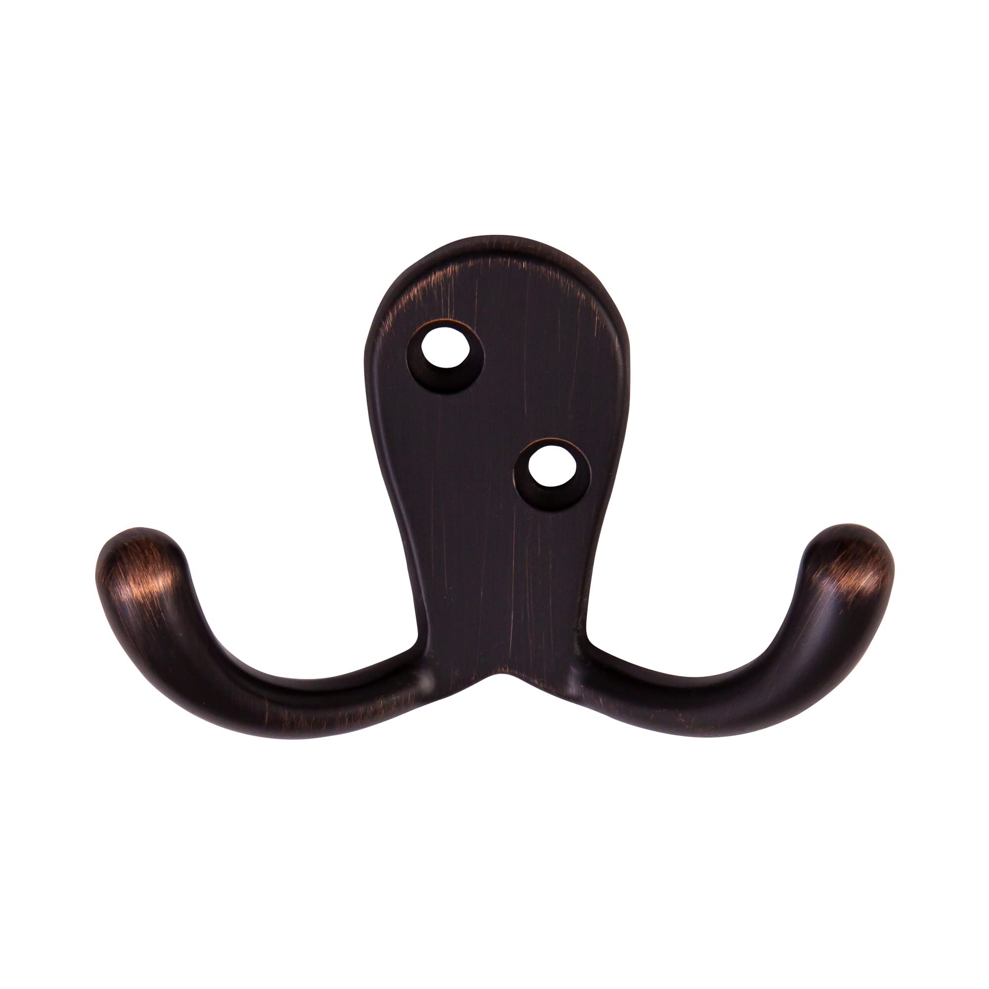 Design House Coat Hooks, Double Prong Hooks, Wall-Mounted, Steel Construction, Bath Robe & Towel Hooks, Oil Rubbed Bronze, 5-Pack, 2.86 in. W x 1.65 in. H x 0.98 in. D, 207738 - Image 6
