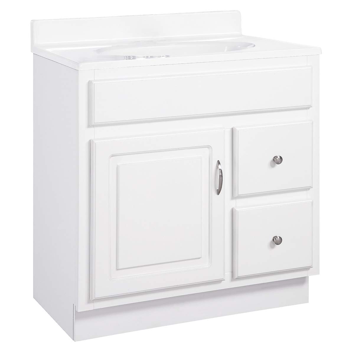 Design House Concord 30 Inch Bathroom Vanity, Ready to Assemble, Solid Wood, White – Design House, 587014 - Image 4