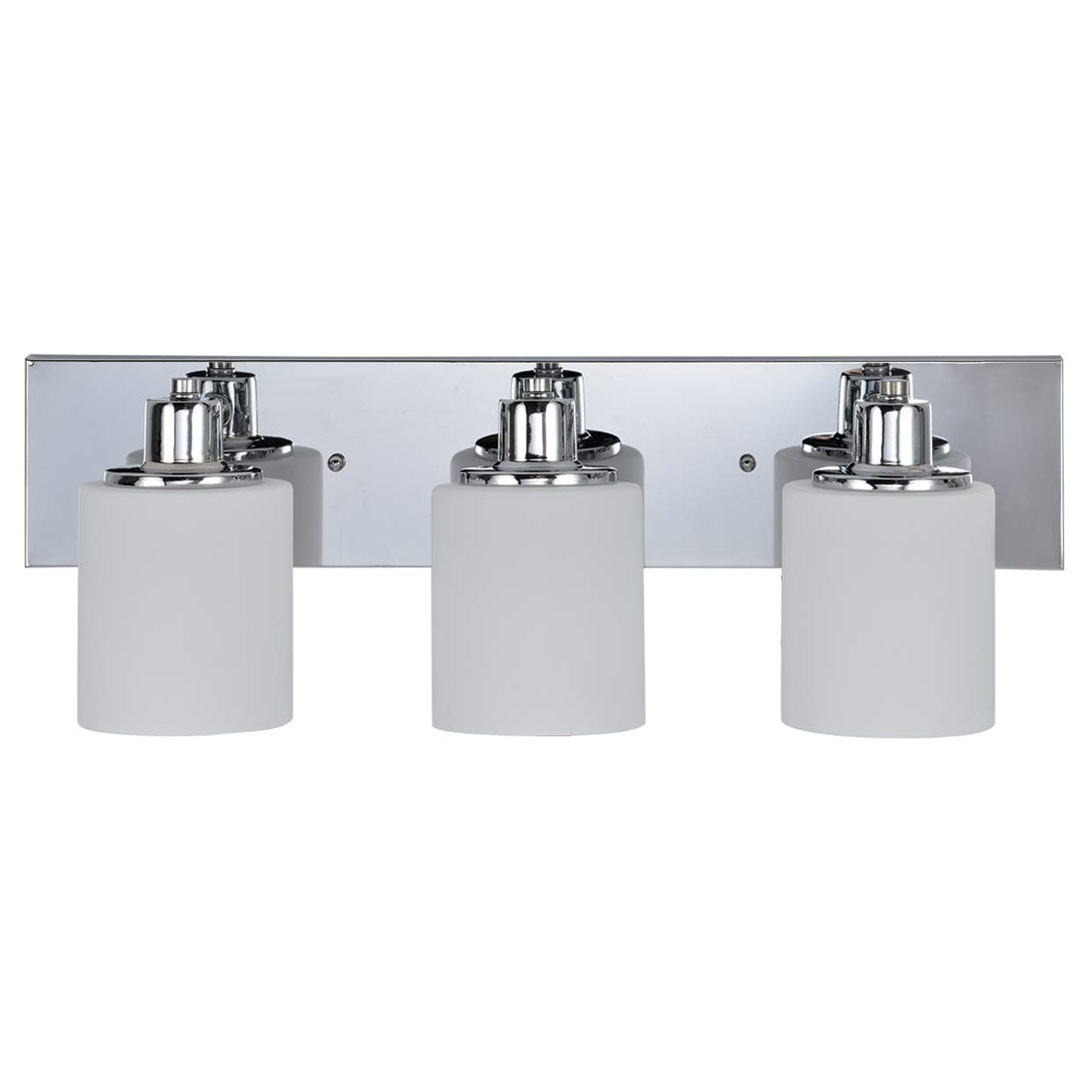 Design House Dane 3-Light Vanity Light, Polished Chrome Finish, Frosted Glass Shades, Dimmable, Bathroom Wall Fixture – Design House, 587478 - Image 4
