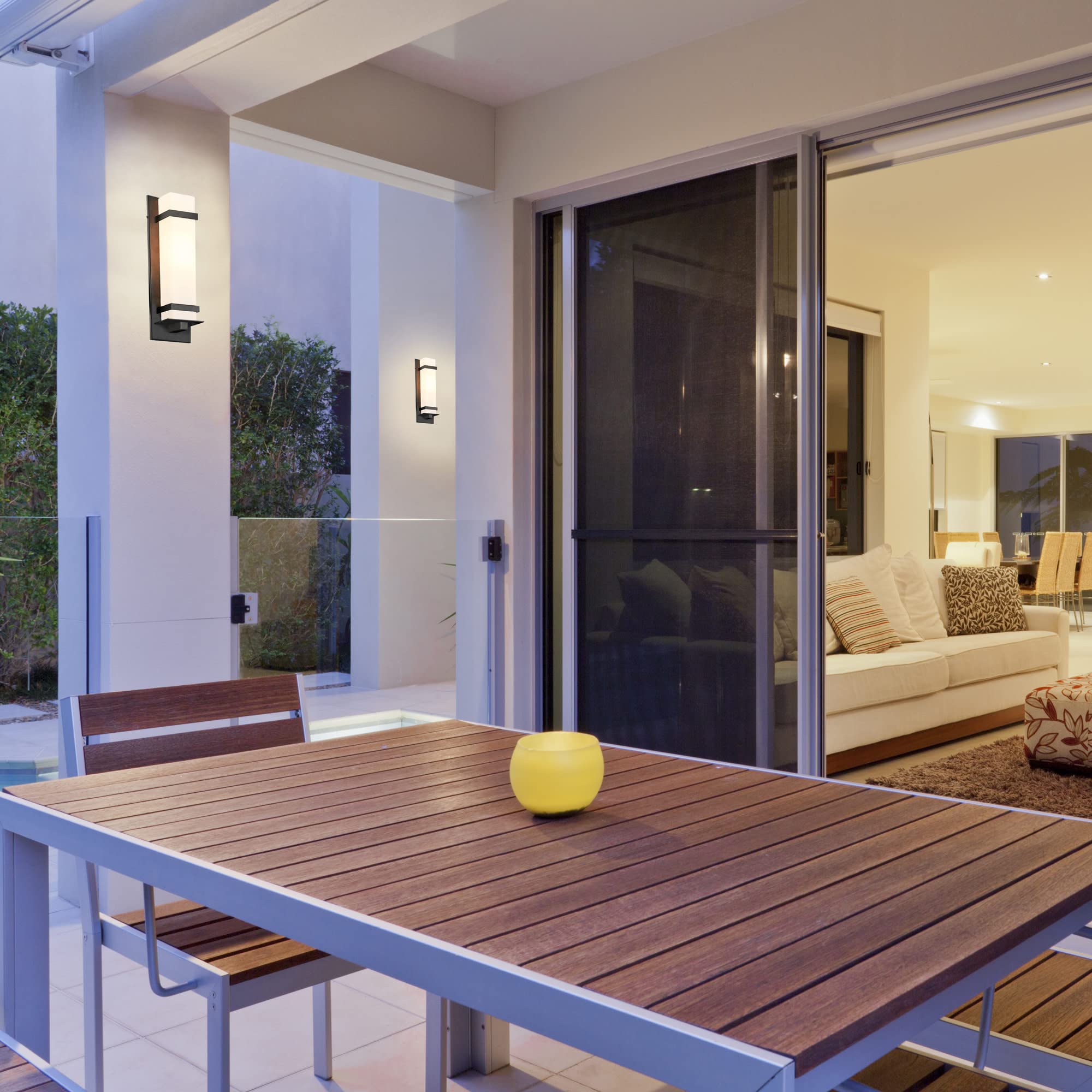 Design House Davis 1-Light Indoor/Outdoor ADA Compliant Wall Light with White Opal Glass, Wet Rated for Porch, Patio, and Entryway – Design House, 588590-BLK - Image 6