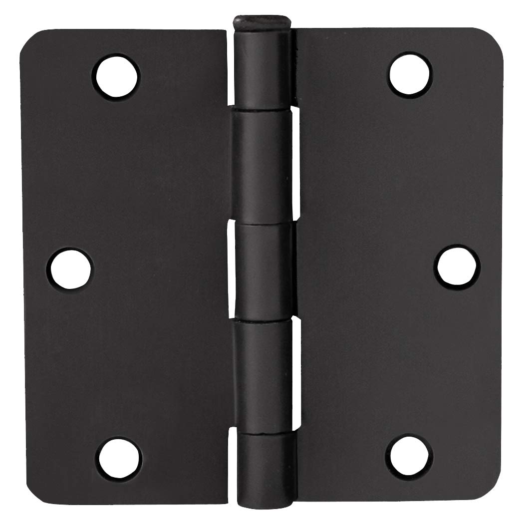 Design House Door Hinges for Interior Doors 3-Pack 3.5-inch x 3.5-inch, Design House 1/4-inch Radius Steel Door Hinge Door Hardware, Matte Black, 188888 - Image 11