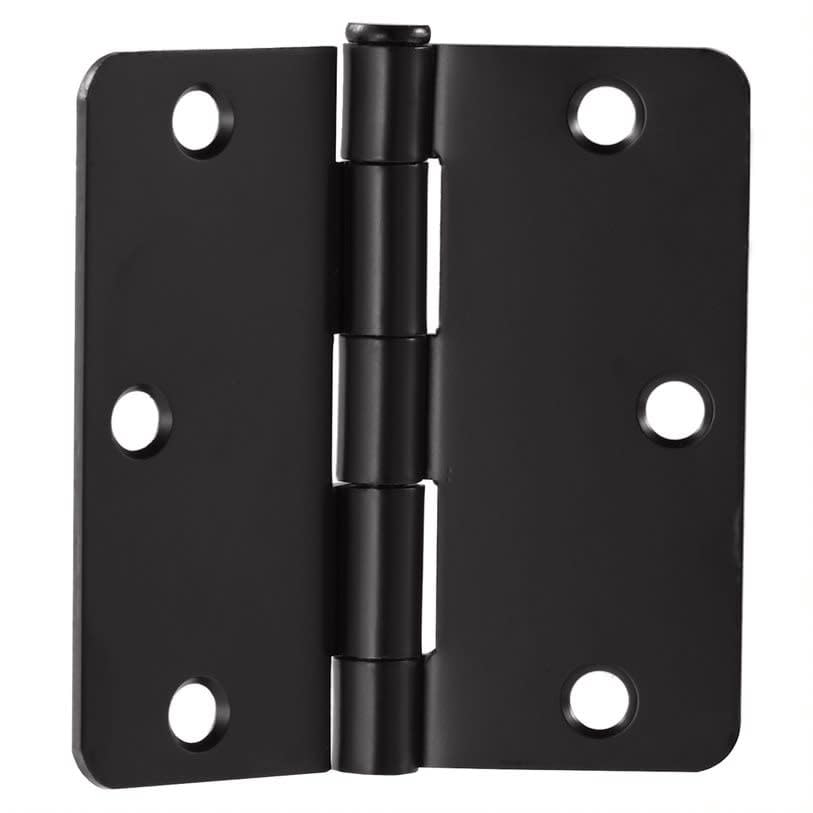 Design House Door Hinges for Interior Doors 3-Pack 3.5-inch x 3.5-inch, Design House 1/4-inch Radius Steel Door Hinge Door Hardware, Matte Black, 188888 - Image 9