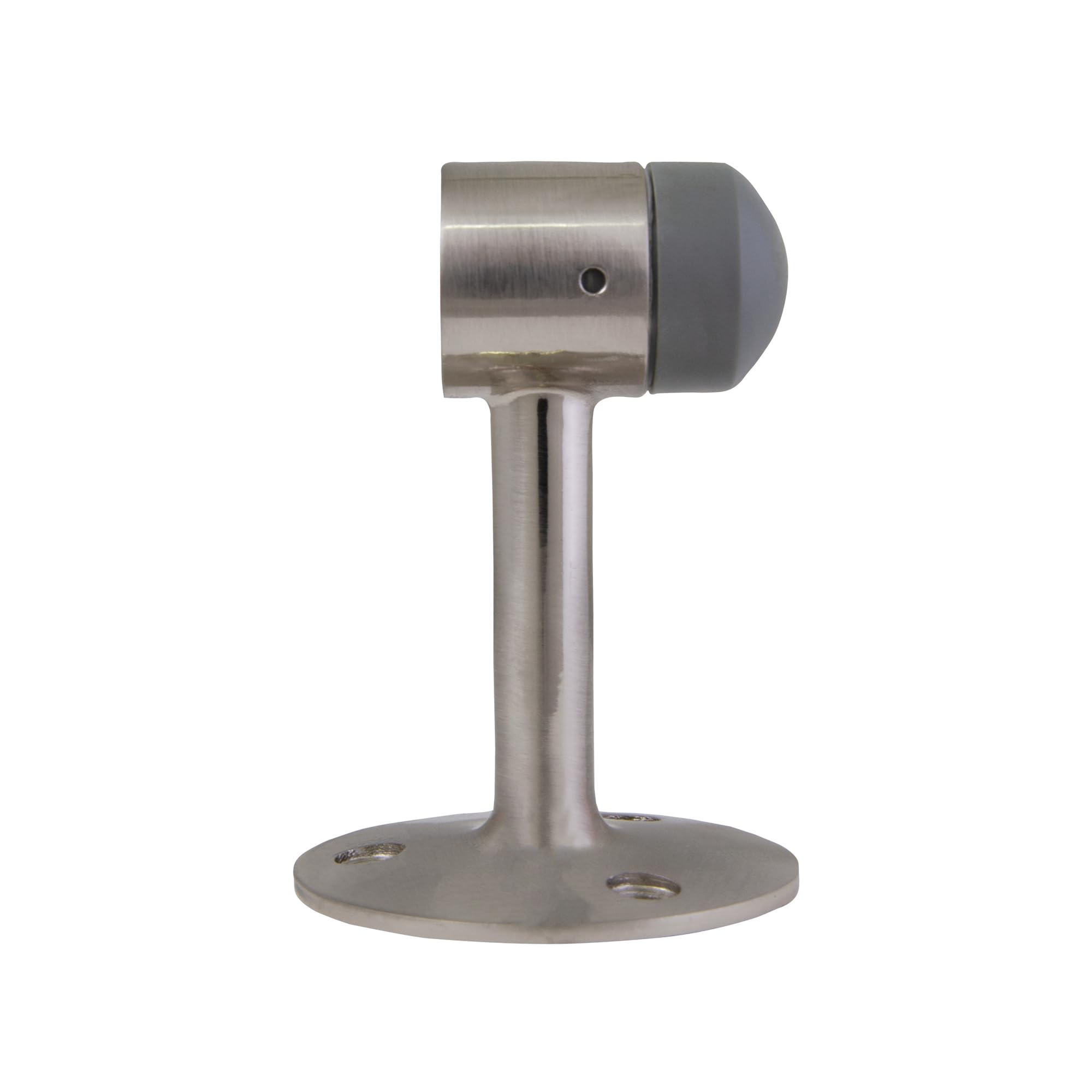 Design House Gooseneck Door Stop Wall Protector with Rubber Tip, Design House Satin Nickel Aluminum Door Stopper, 2-Pack, 189290-SN - Image 3