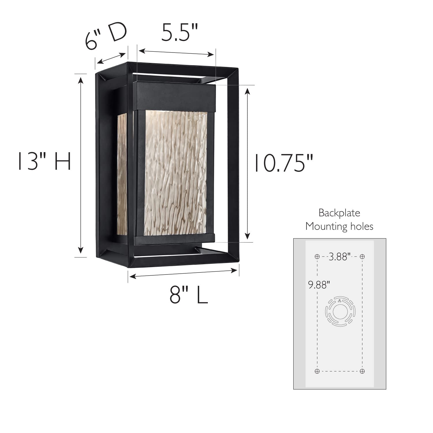 Design House Hartbrook Outdoor Integrated LED Wall Light with Clear Glass for Porch Entryway Patio, Matte Black, 589226-BLK - Image 4