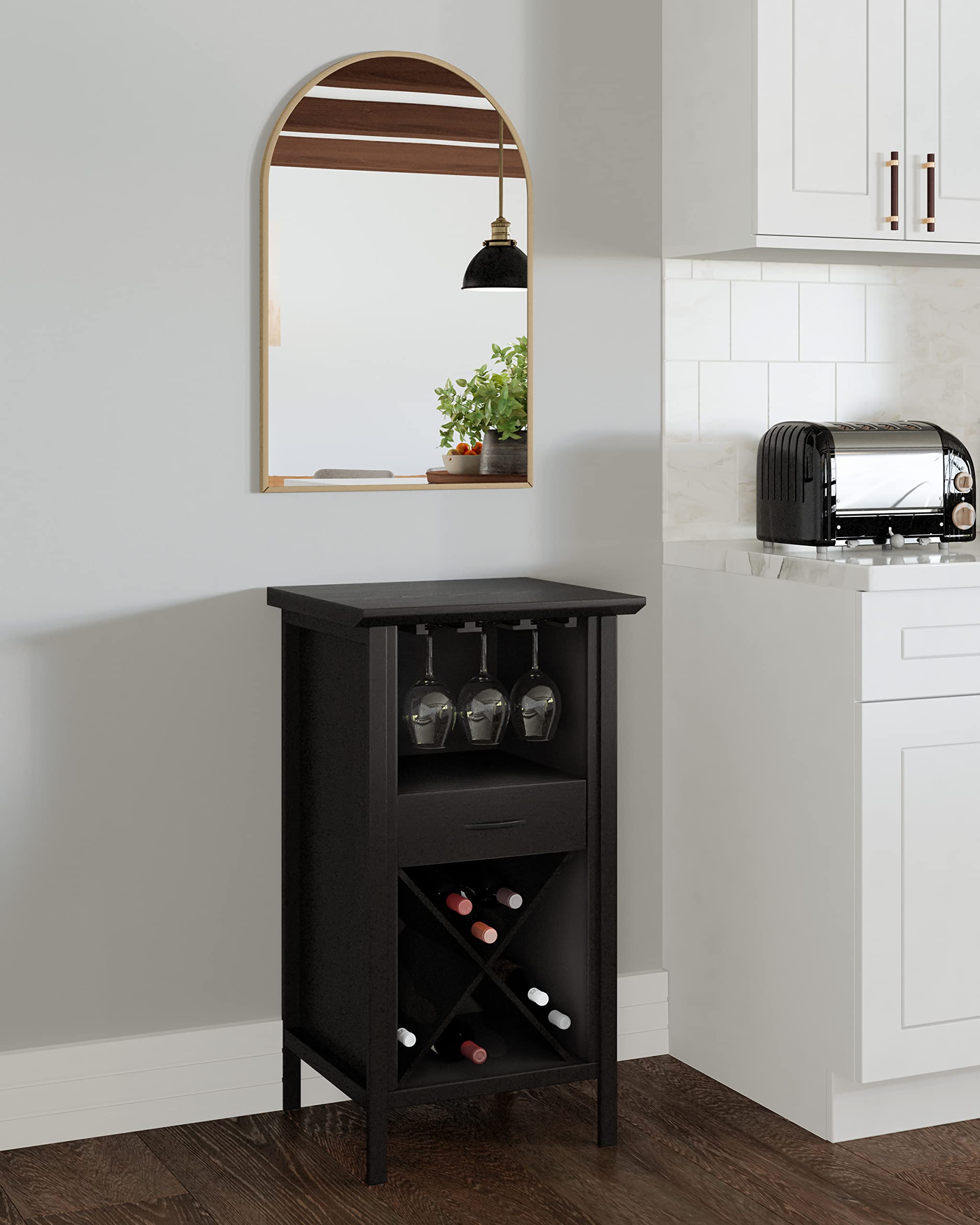 Design House Maeve Arched Wall Accent Mirror, 30" H x 20" L, Modern Metal Framed, Living Room, Bedroom, Bathroom Vanity Mirror, Gold, 596528-GLD - Image 10