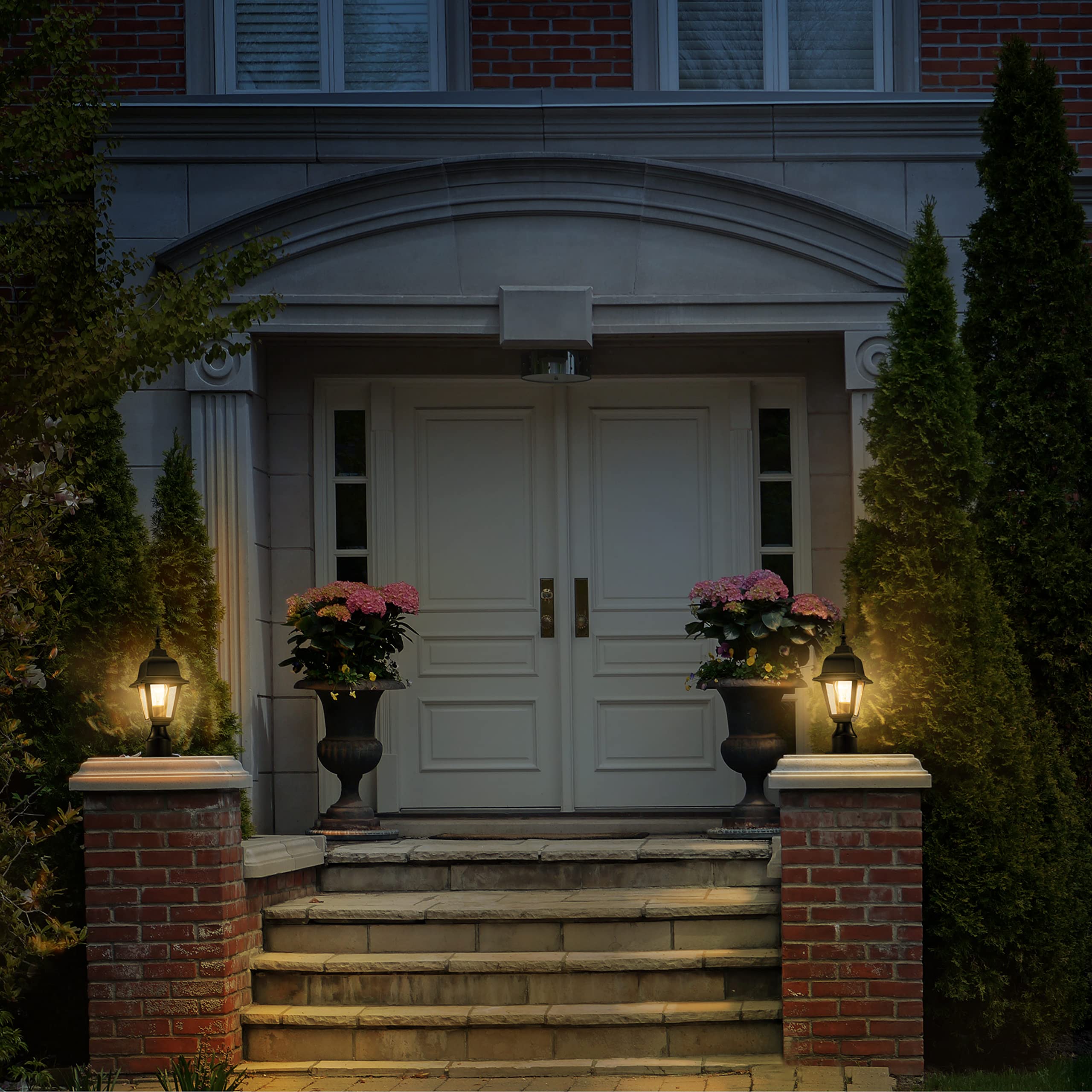 Design House Maple Street Outdoor Post Light with Clear Glass, Wet Rated for Driveway, Patio, and Garden – Design House, 507509 - Image 10