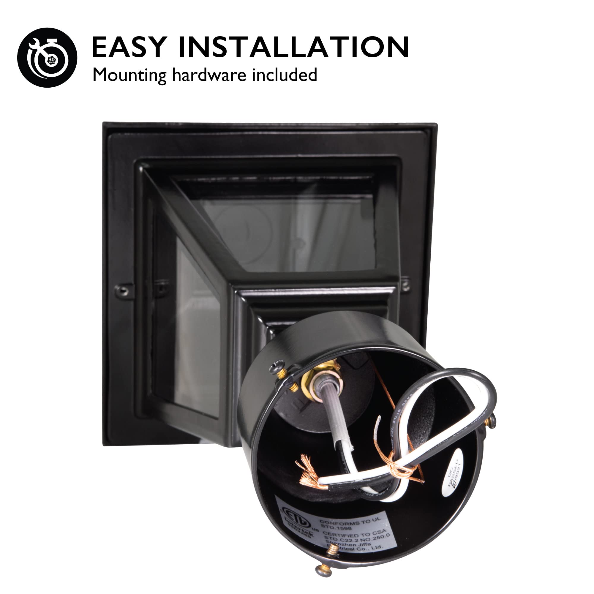 Design House Maple Street Outdoor Post Light with Clear Glass, Wet Rated for Driveway, Patio, and Garden – Design House, 507509 - Image 9