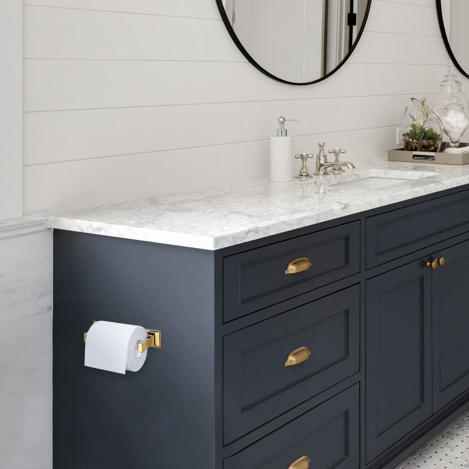 Design House Millbridge Toilet Paper Holder in Polished Brass - Image 4