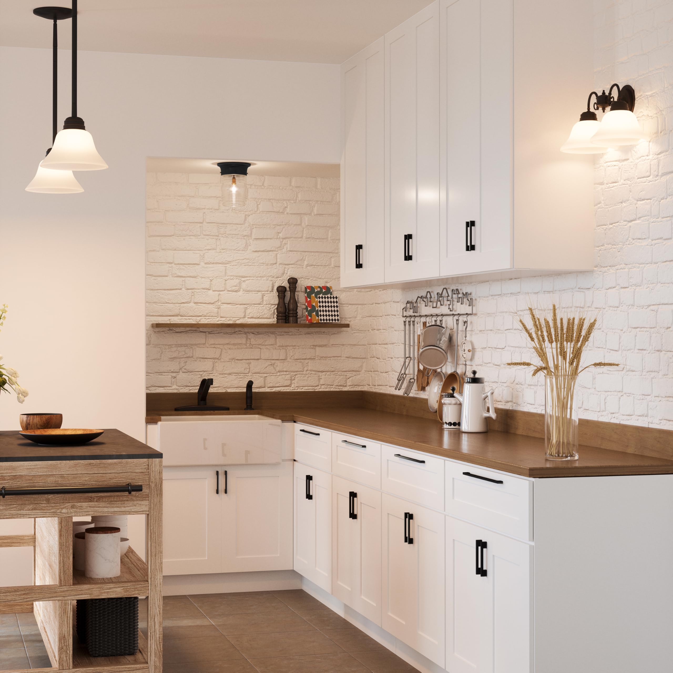 Design House Outdoor Ceiling Light, Jelly Jar Shape, Clear Ribbed Glass, Wet Rated, LED-Compatible, For Porches/Patios/Garages, Black, 4.8 in W x 5.9 in H, 587220 - Image 6