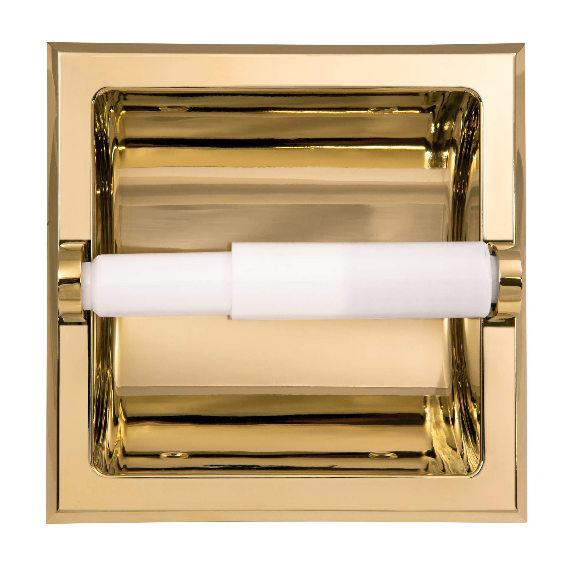 Millbridge Recessed Toilet Paper Holder in Polished Brass - Image 10