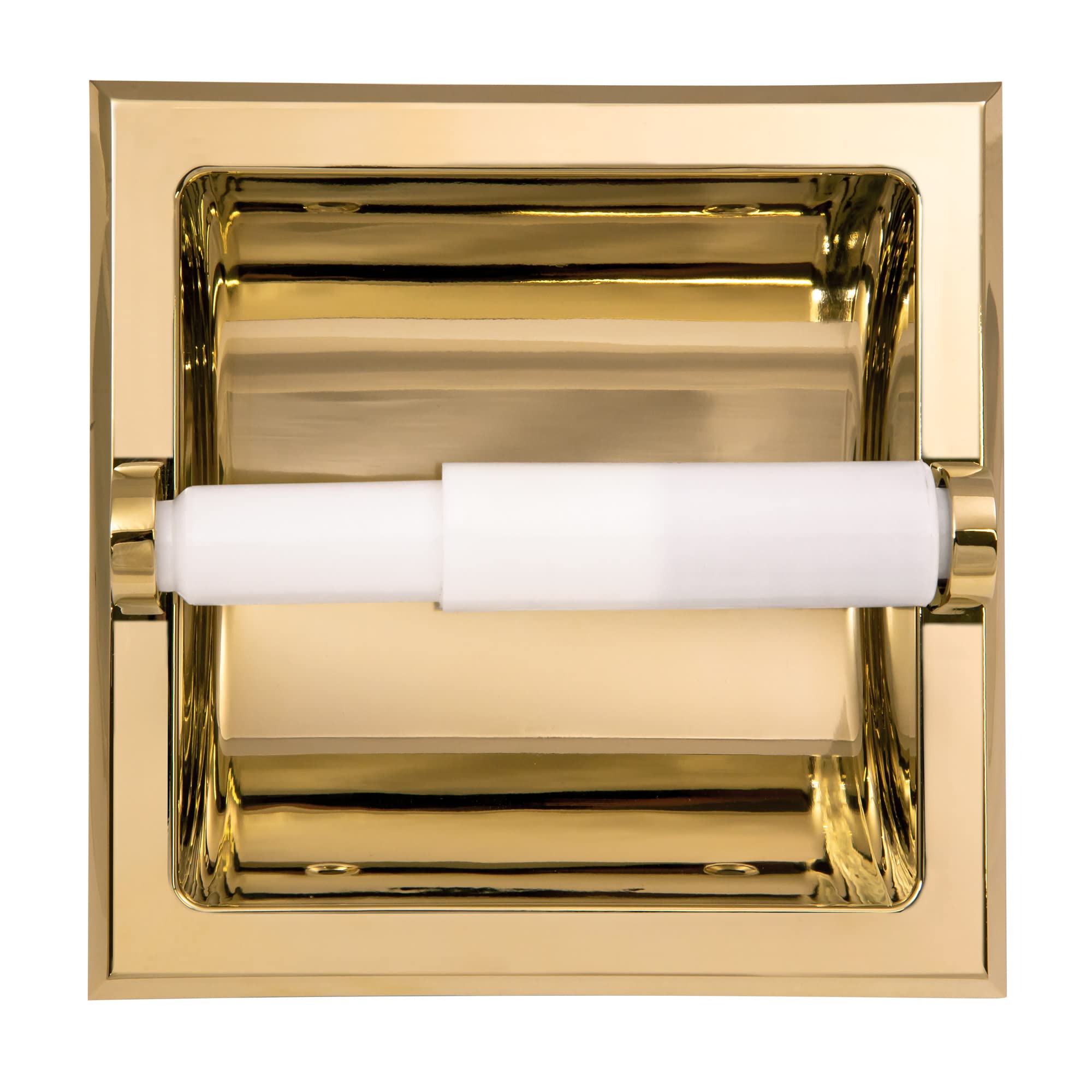 Millbridge Recessed Toilet Paper Holder in Polished Brass - Image 5